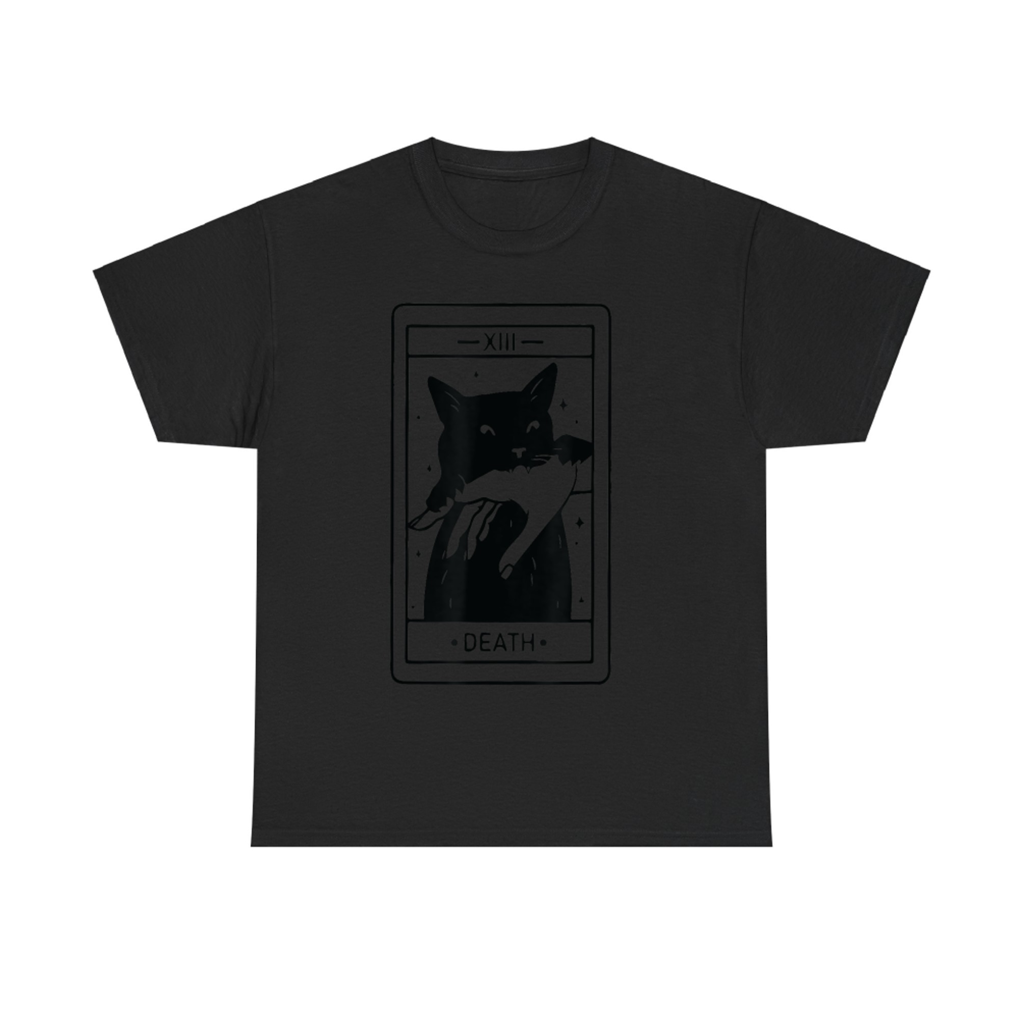 Black Cat Tarot Card XIII Death Occult Witchy T-Shirt