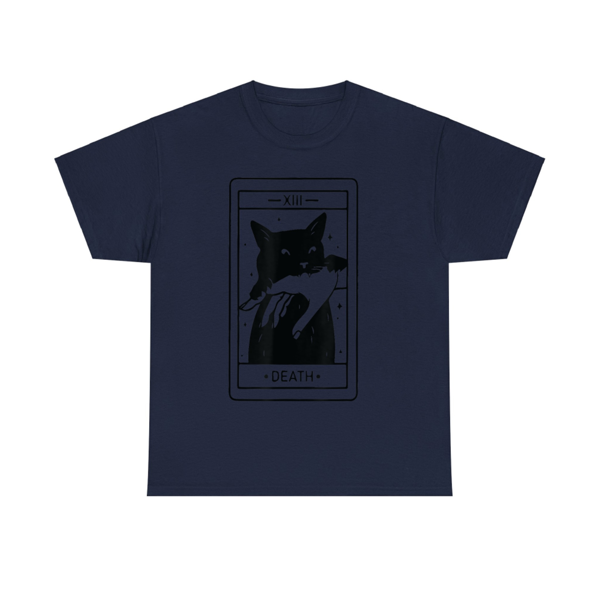 Black Cat Tarot Card XIII Death Occult Witchy T-Shirt