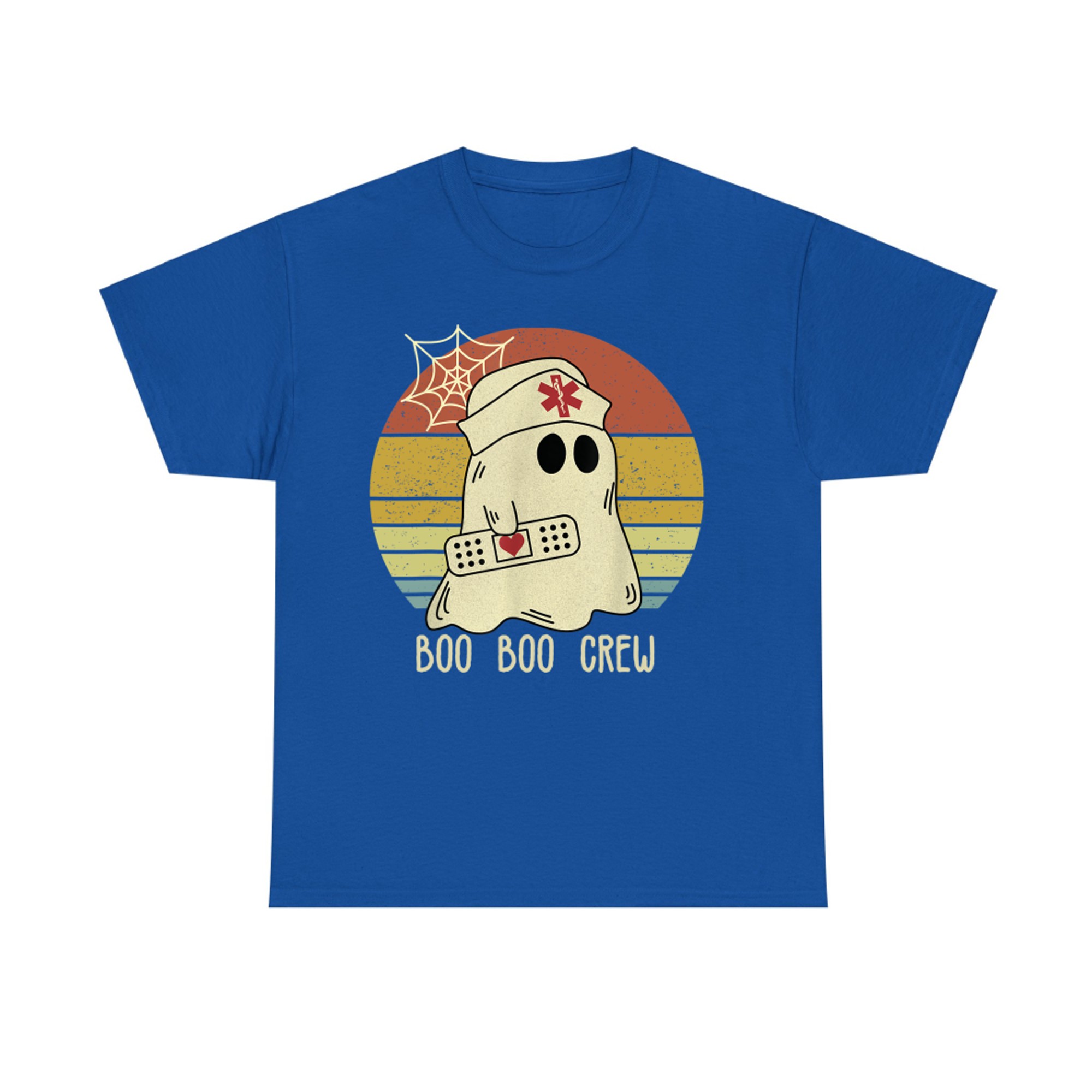 Boo Boo Crew Nurse Ghost Halloween Retro T-Shirt