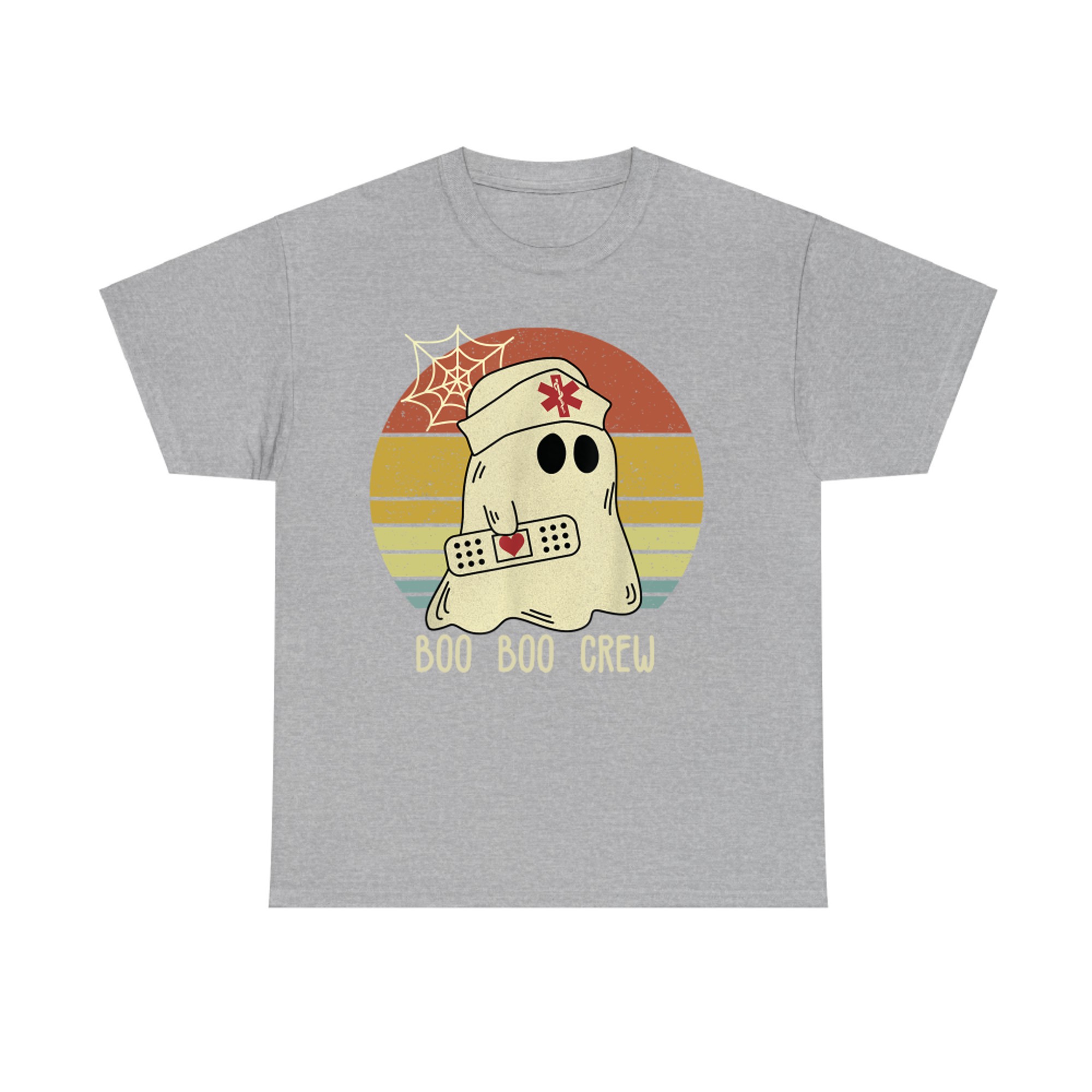Boo Boo Crew Nurse Ghost Halloween Retro T-Shirt