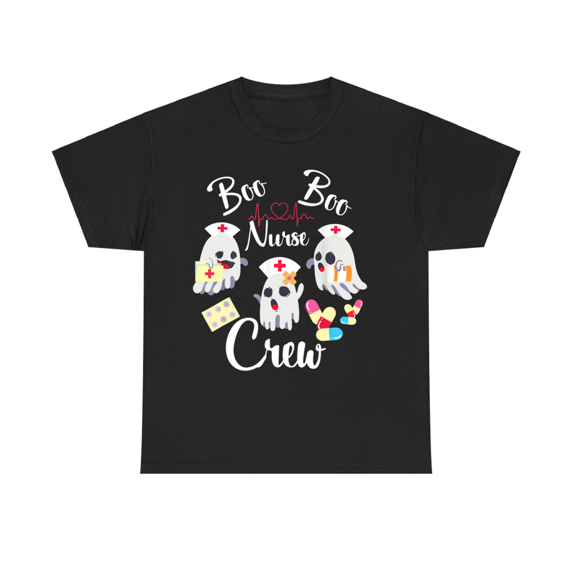 Boo Boo Nurse Crew Ghost Halloween T-Shirt