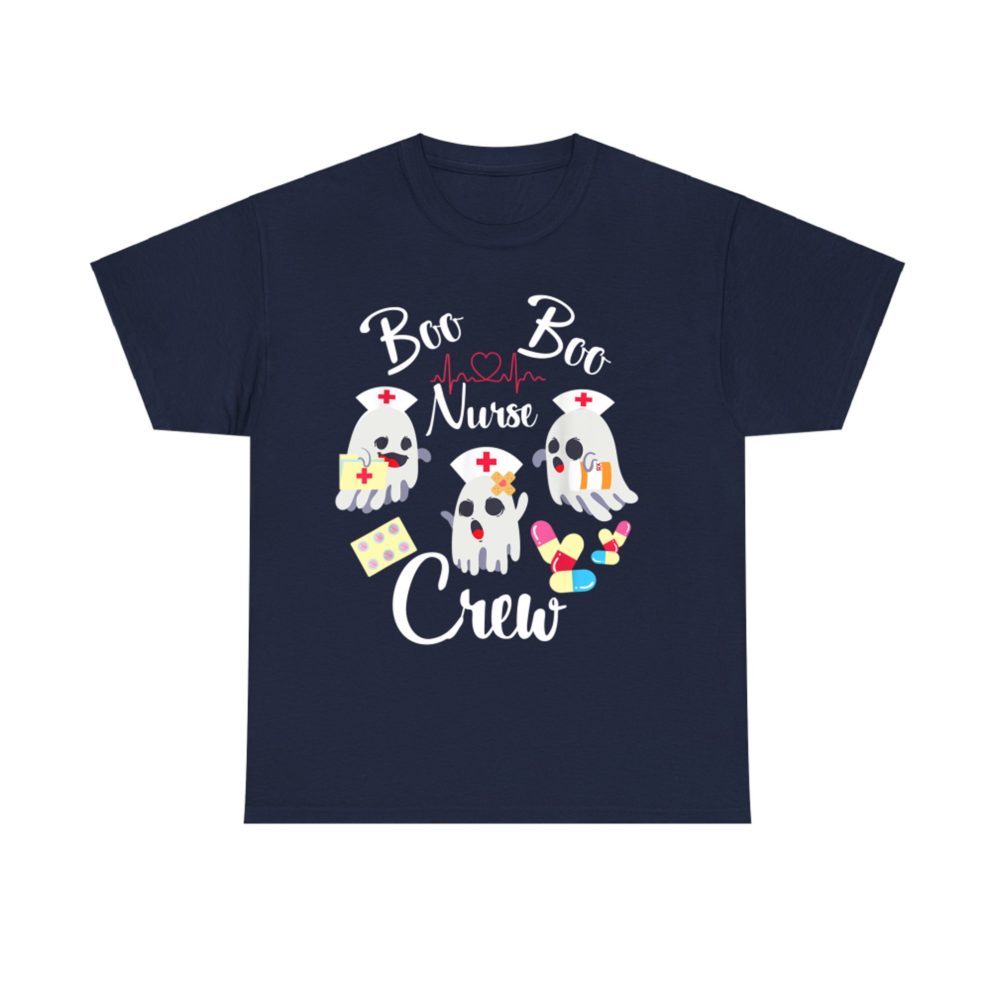 Boo Boo Nurse Crew Ghost Halloween T-Shirt