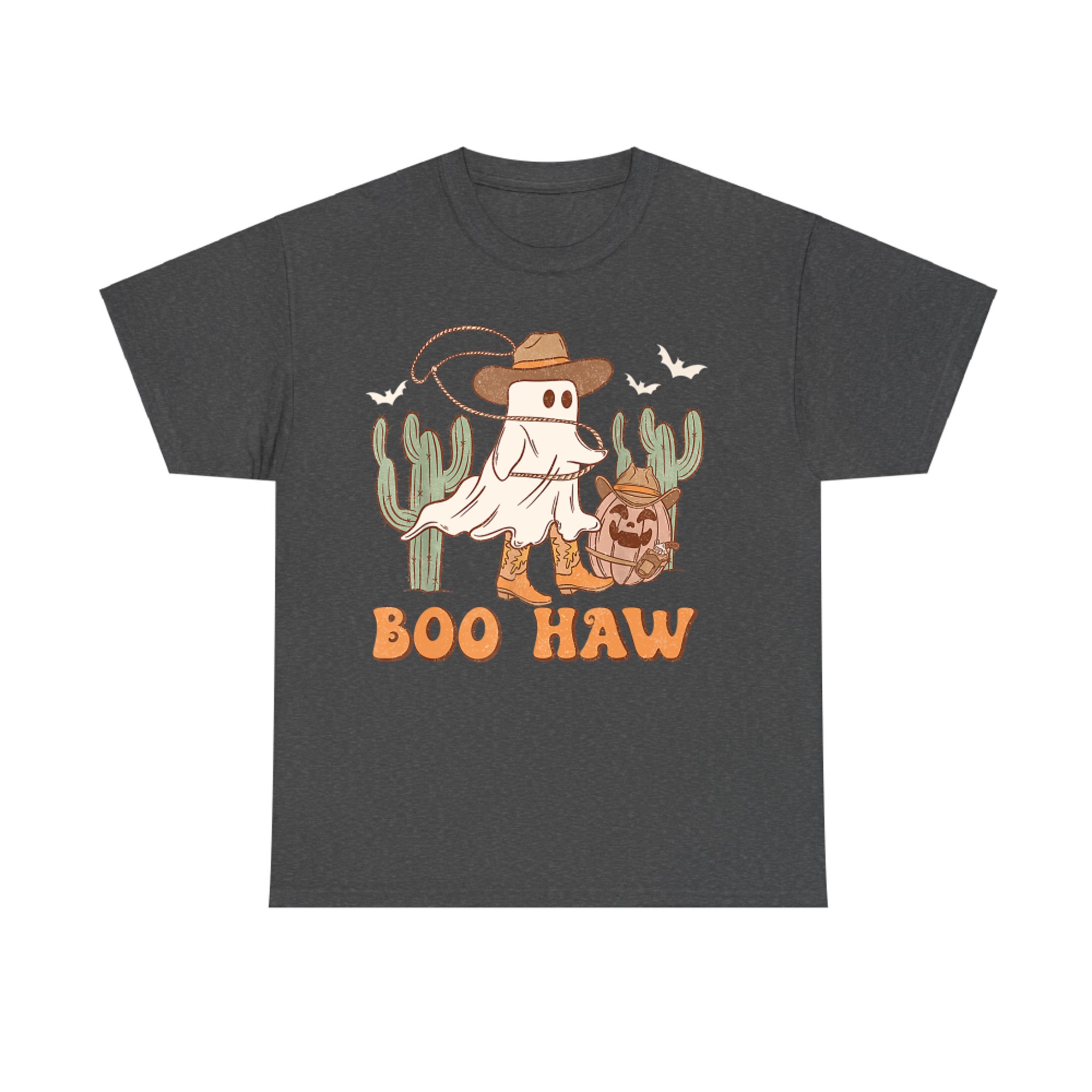 Boo Haw Ghost Cowboy Halloween Western T-Shirt