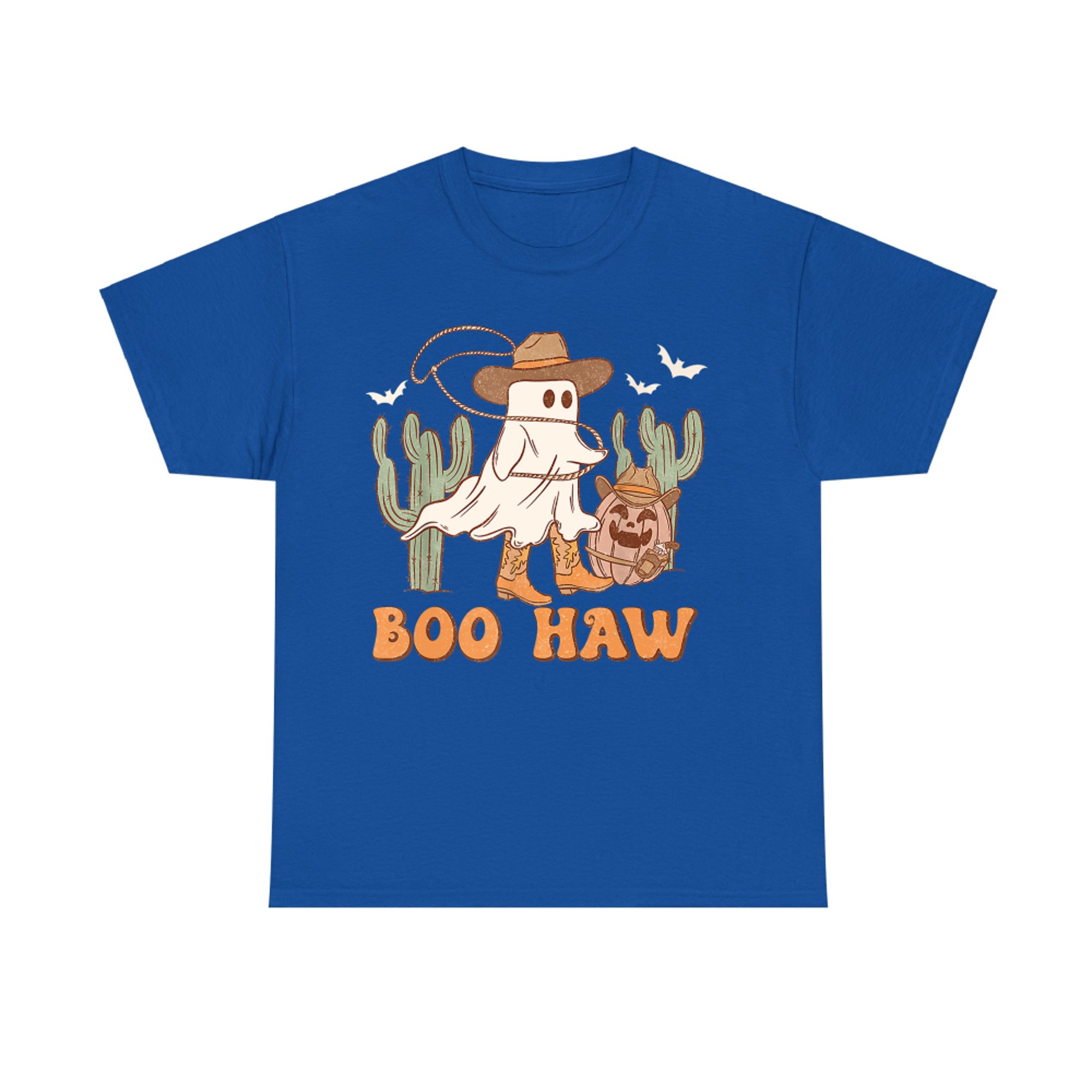 Boo Haw Ghost Cowboy Halloween Western T-Shirt