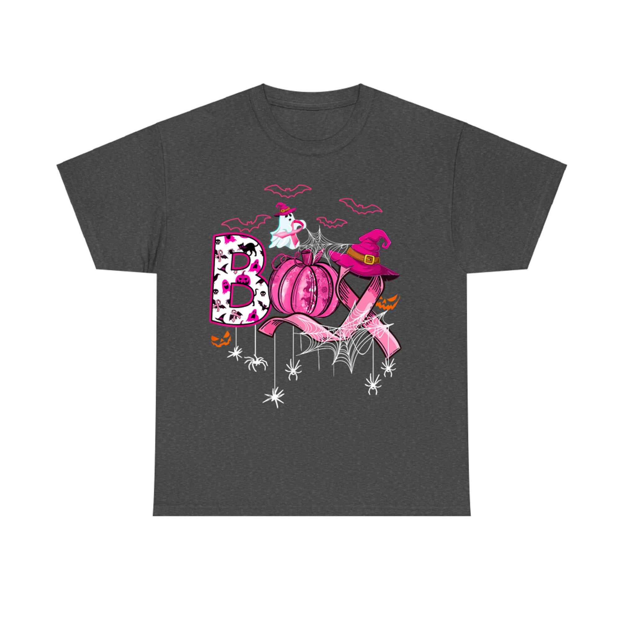 Boo Pink Ribbon Breast Cancer Awareness Halloween T-Shirt