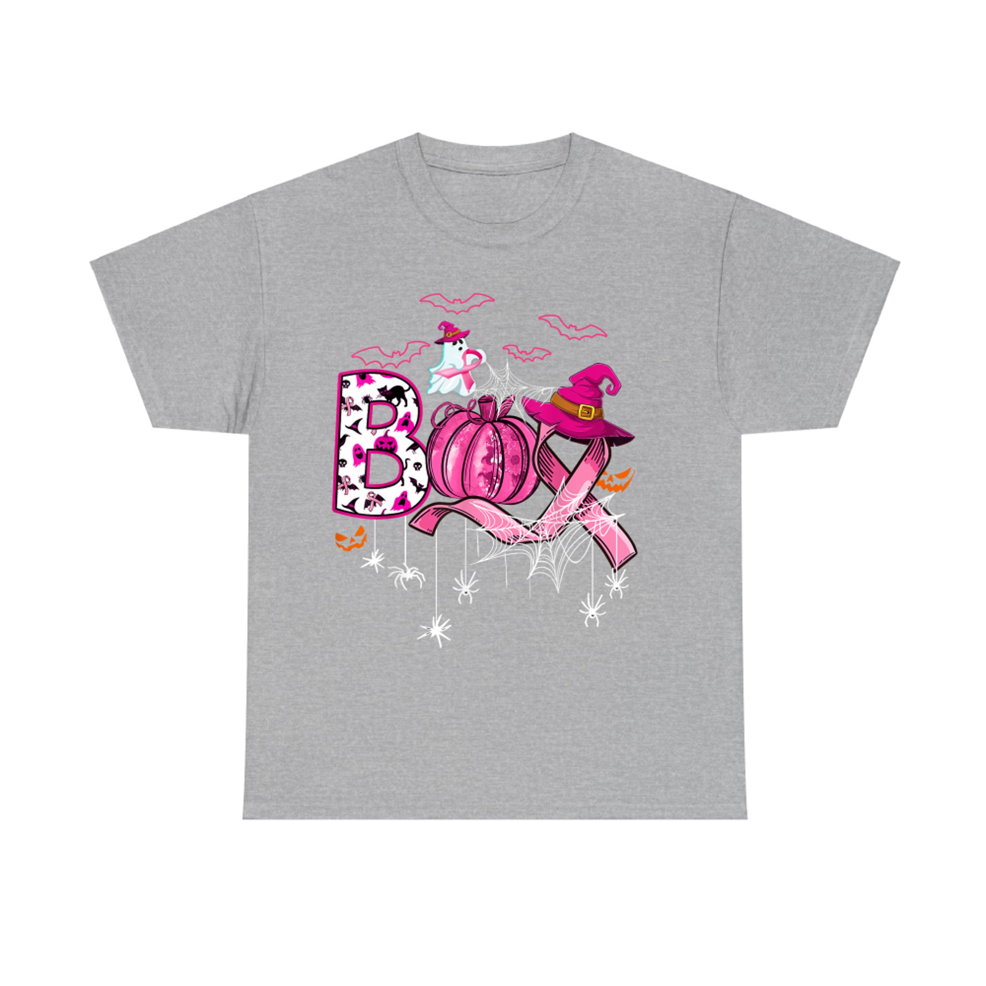 Boo Pink Ribbon Breast Cancer Awareness Halloween T-Shirt
