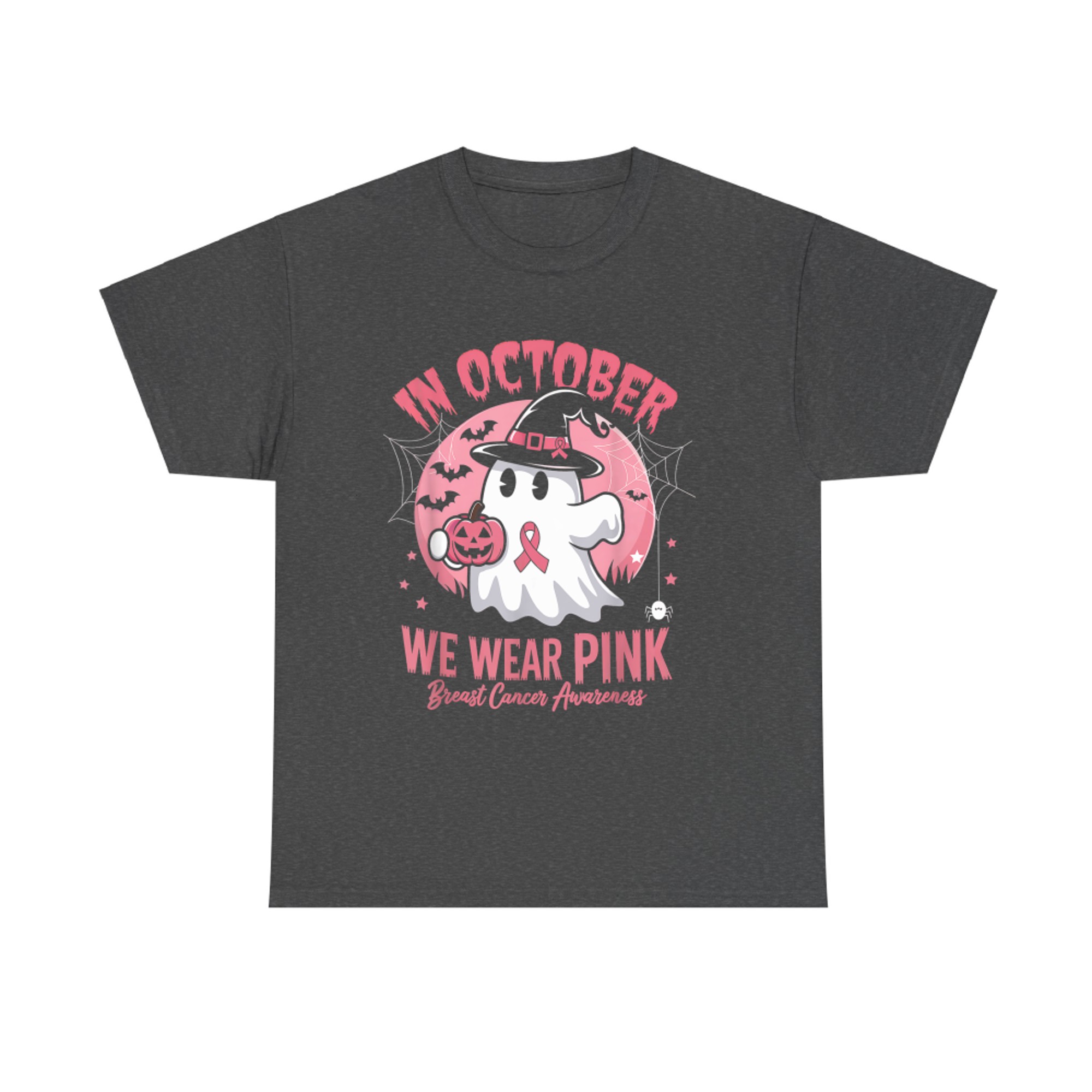 In October We Wear Pink Ghost Halloween T-Shirt