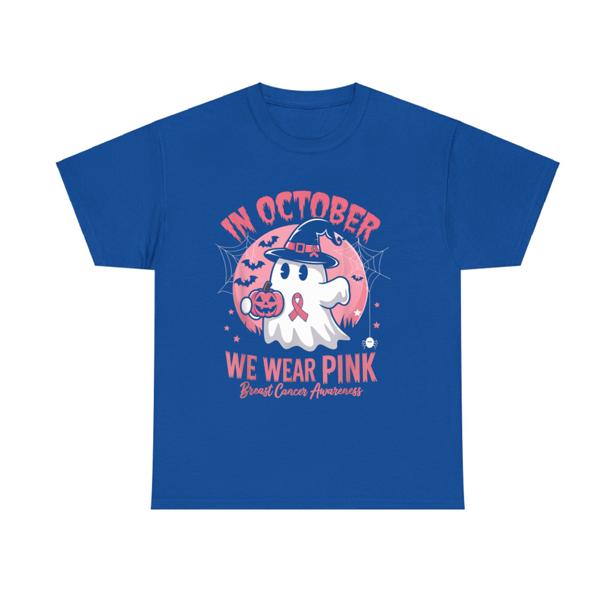 In October We Wear Pink Ghost Halloween T-Shirt