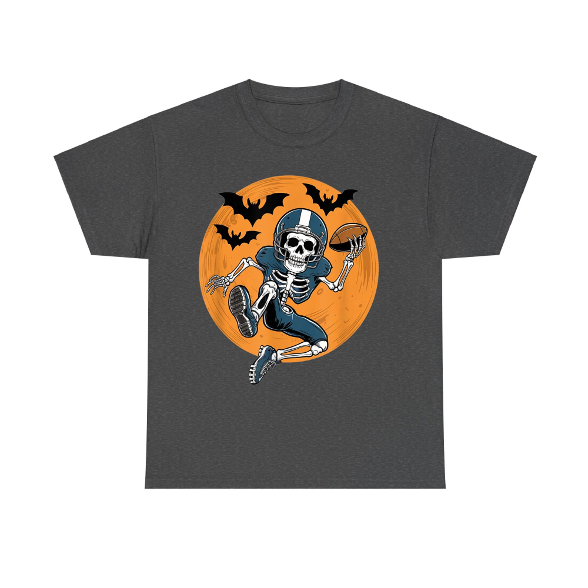 Spooky Football Skeleton Halloween T-Shirt