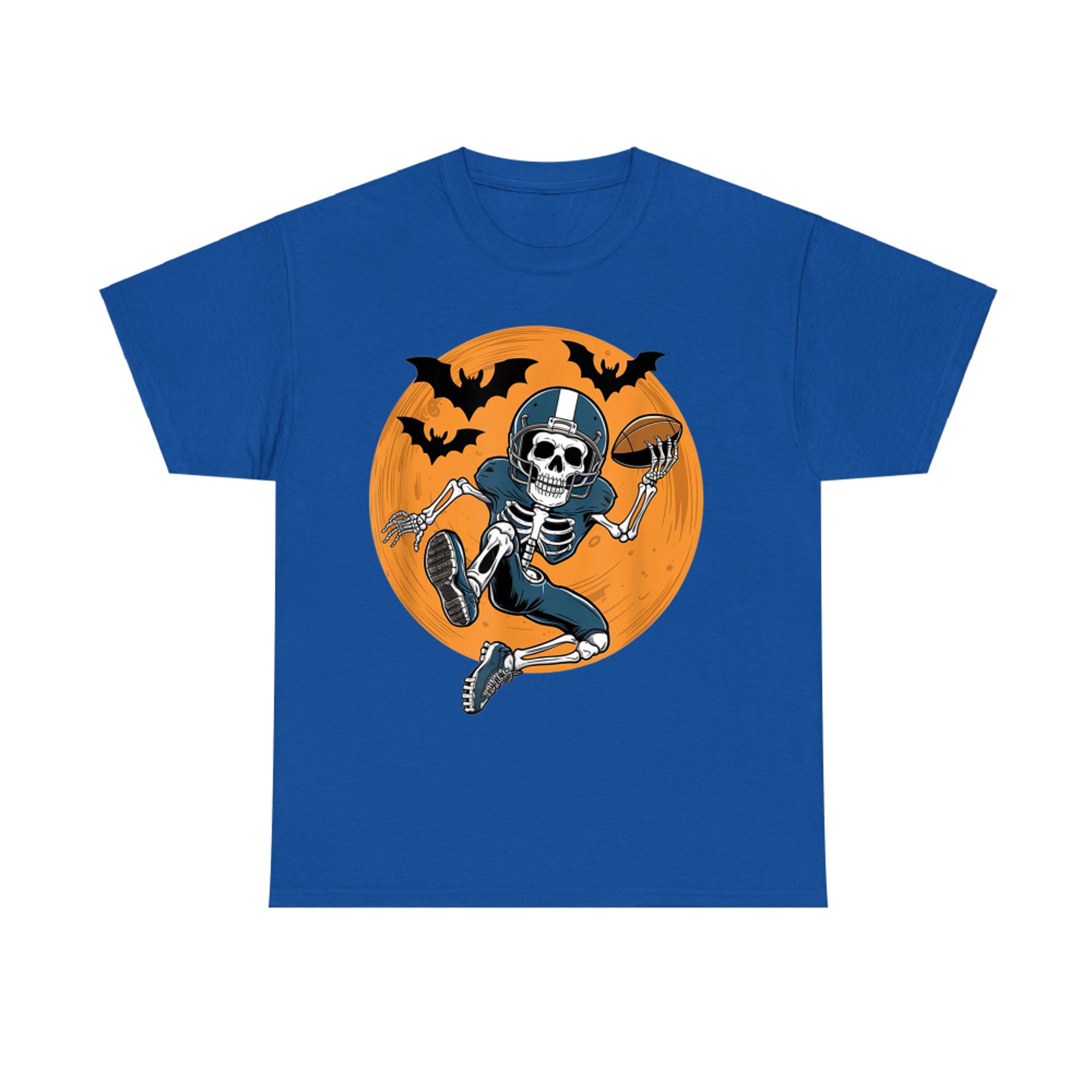 Spooky Football Skeleton Halloween T-Shirt