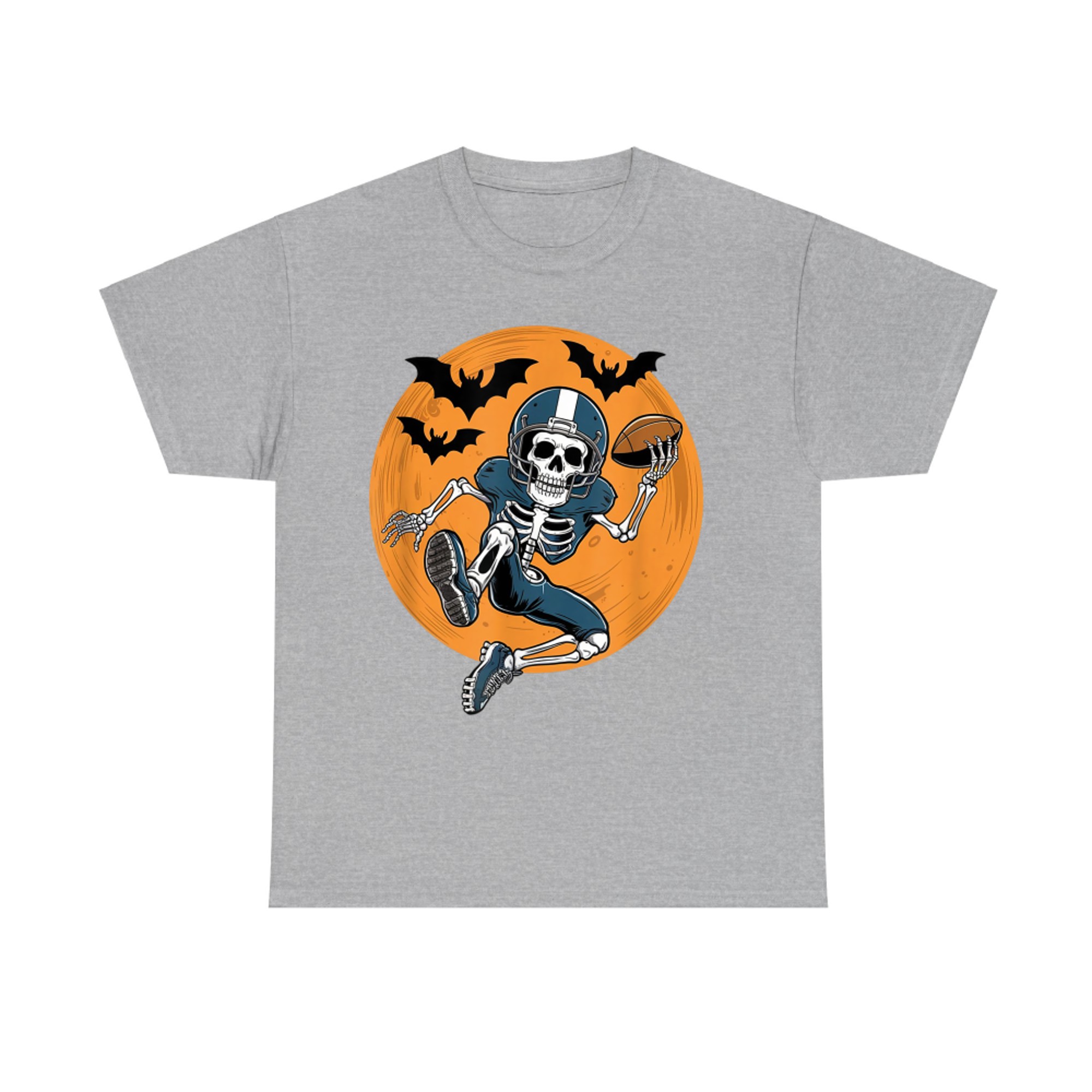 Spooky Football Skeleton Halloween T-Shirt