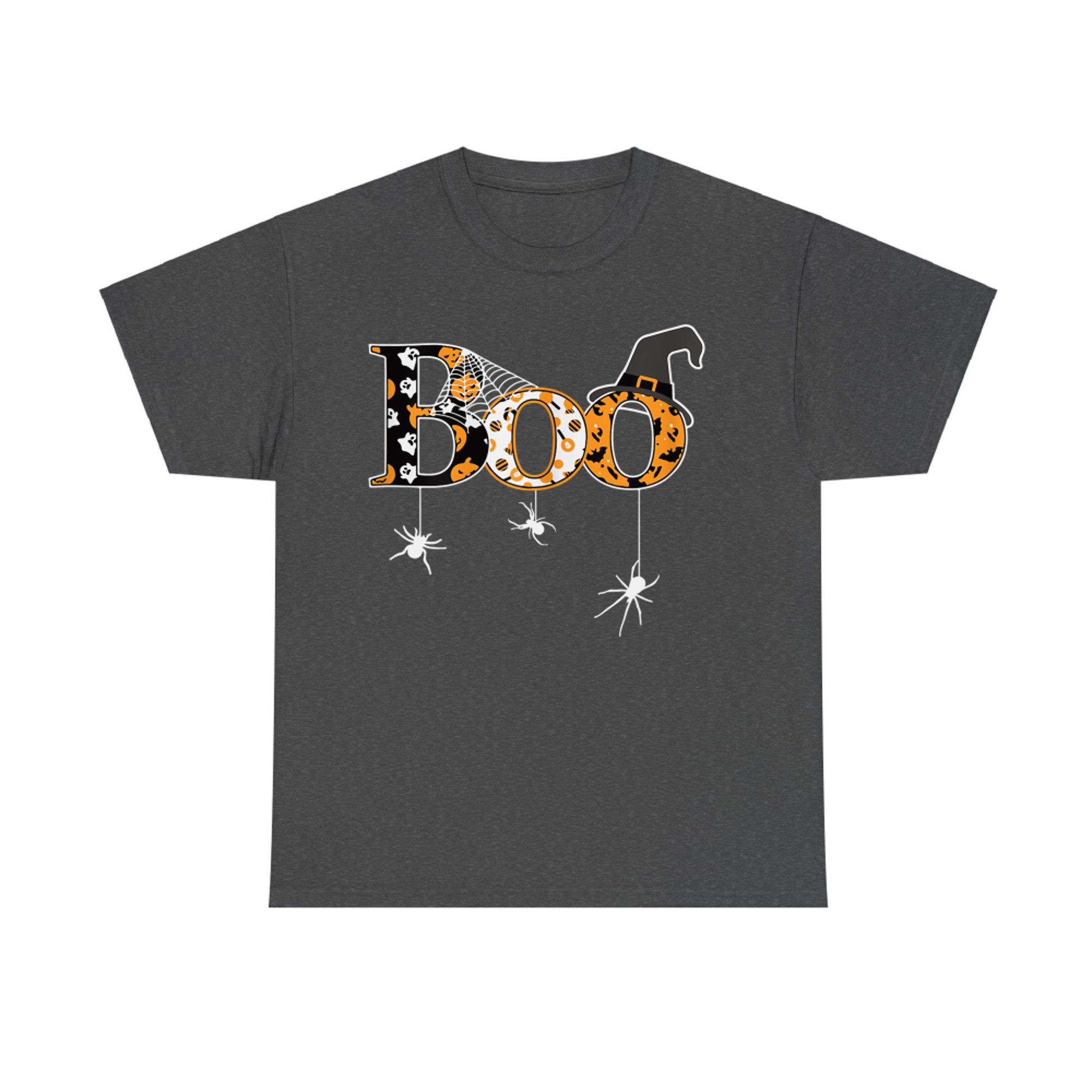 Boo Spider Web Halloween Costume Cute Ghost T-Shirt
