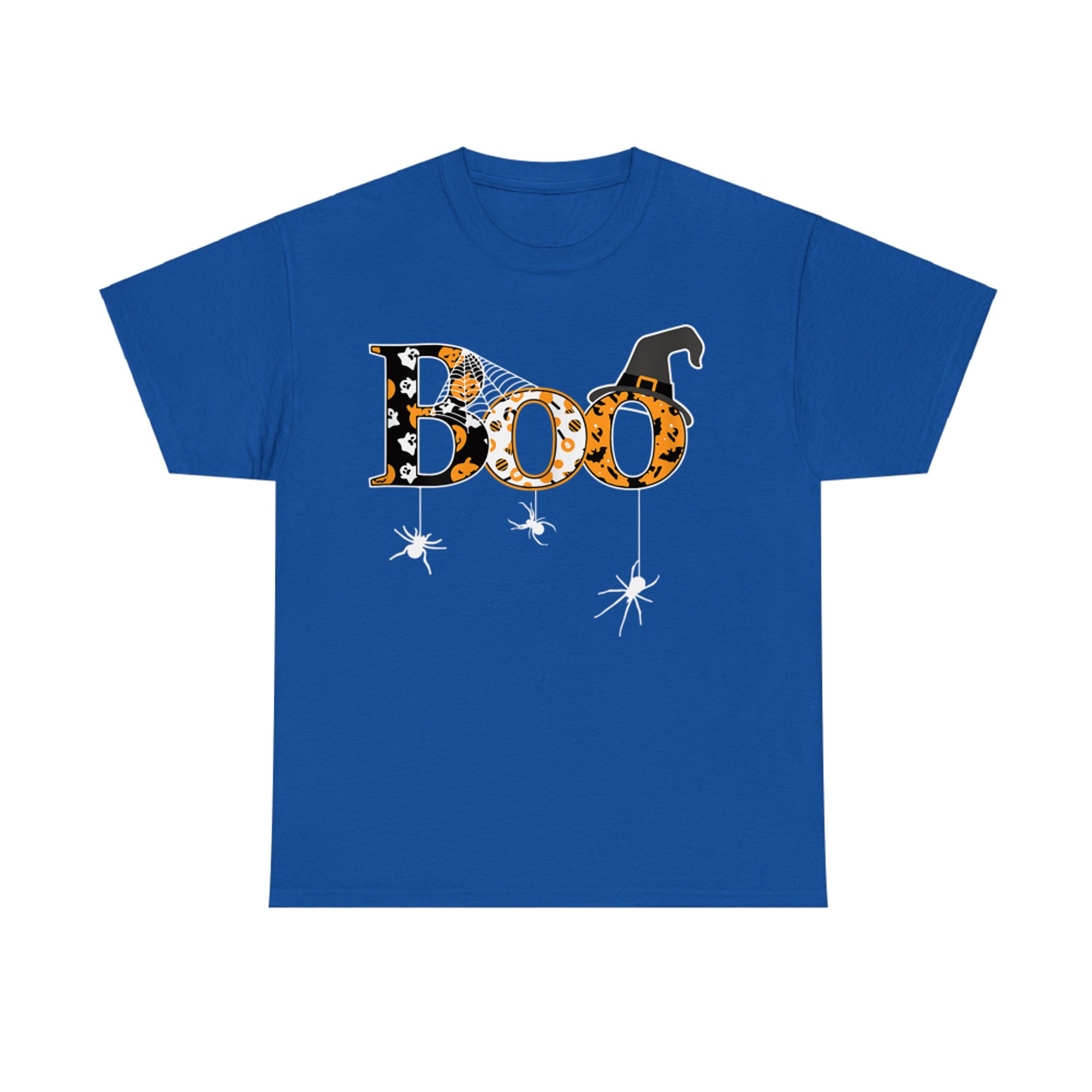 Boo Spider Web Halloween Costume Cute Ghost T-Shirt