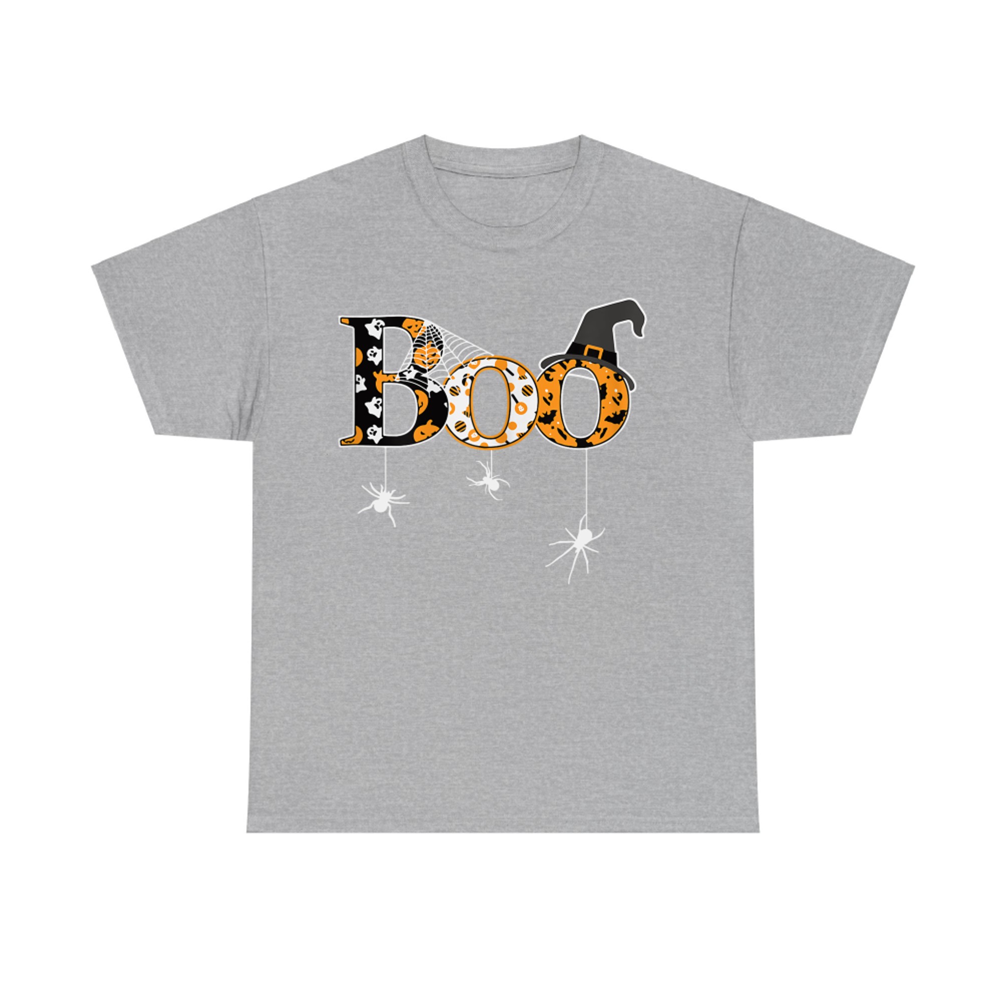 Boo Spider Web Halloween Costume Cute Ghost T-Shirt