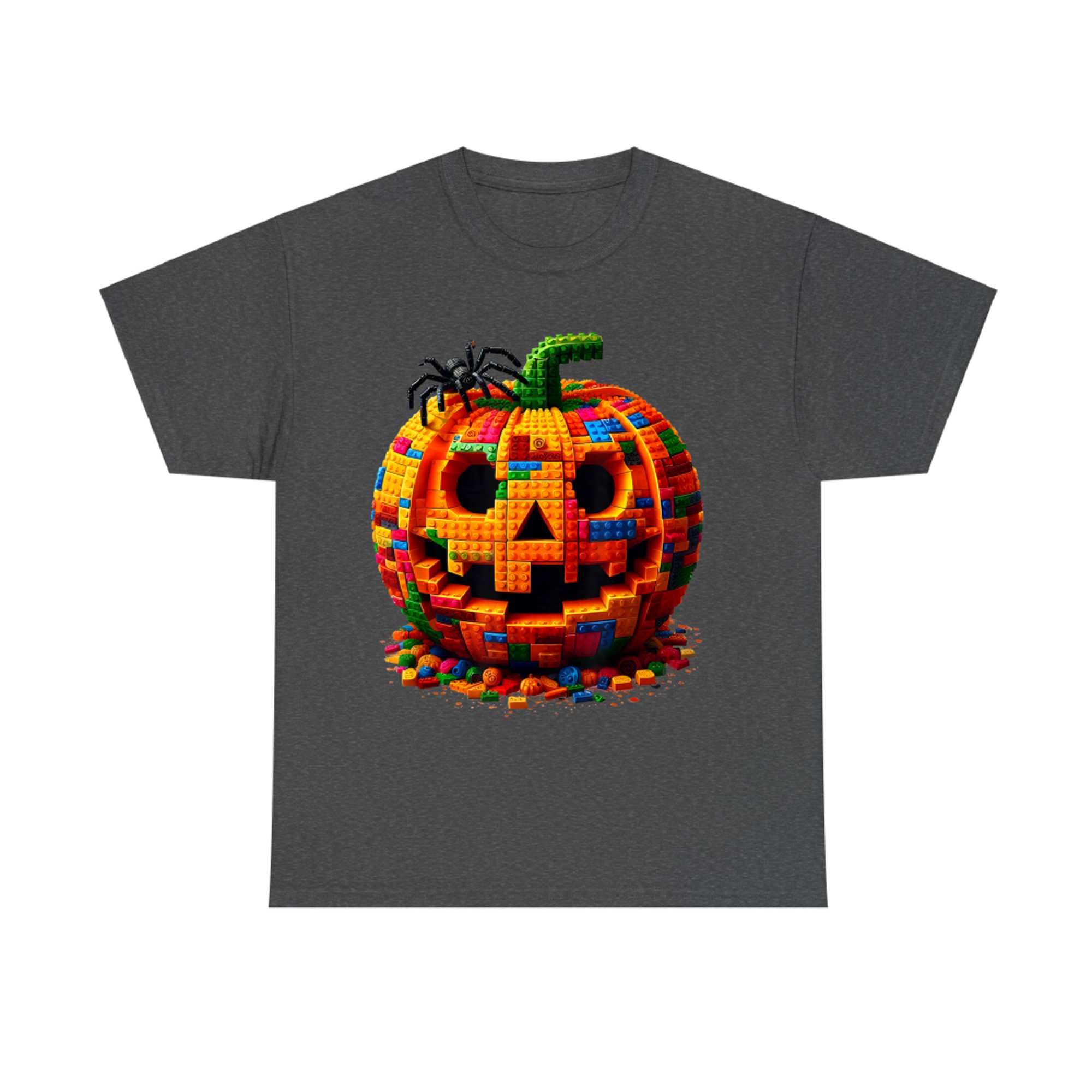 Brick Pumpkin Jack-O’-Lantern Halloween Builder T-Shirt