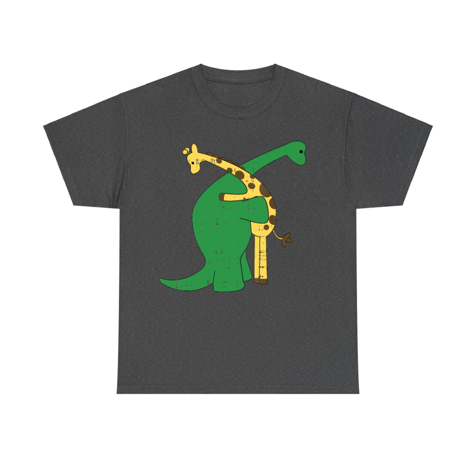 Funny Giraffe Dinosaur Hug Love Dino Animals Safari Halloween T-Shirt