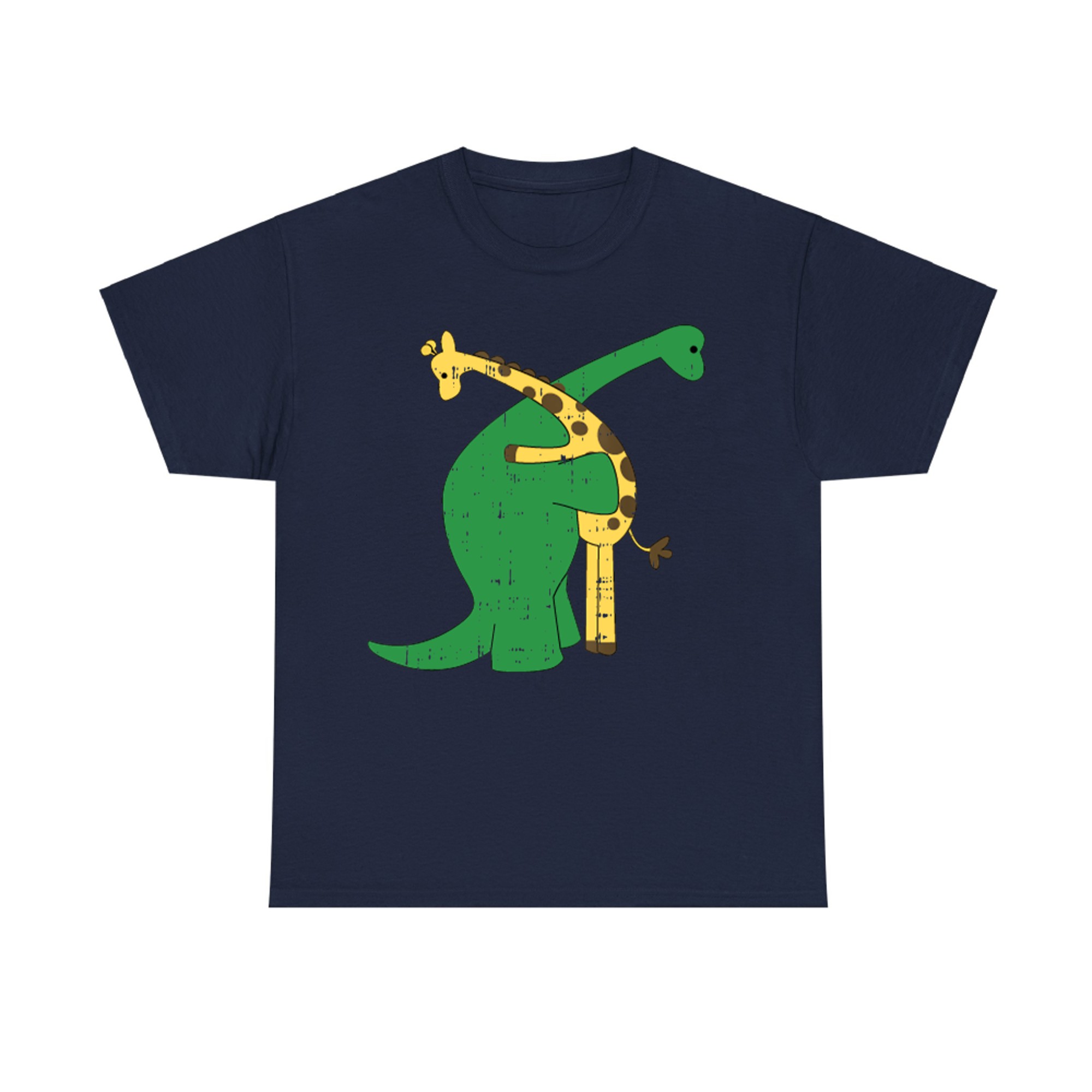 Funny Giraffe Dinosaur Hug Love Dino Animals Safari Halloween T-Shirt