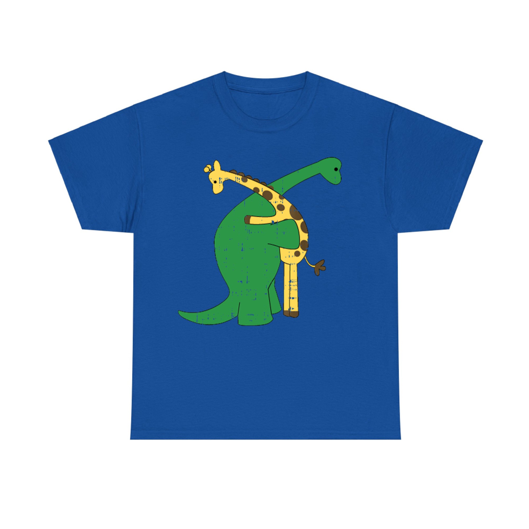 Funny Giraffe Dinosaur Hug Love Dino Animals Safari Halloween T-Shirt