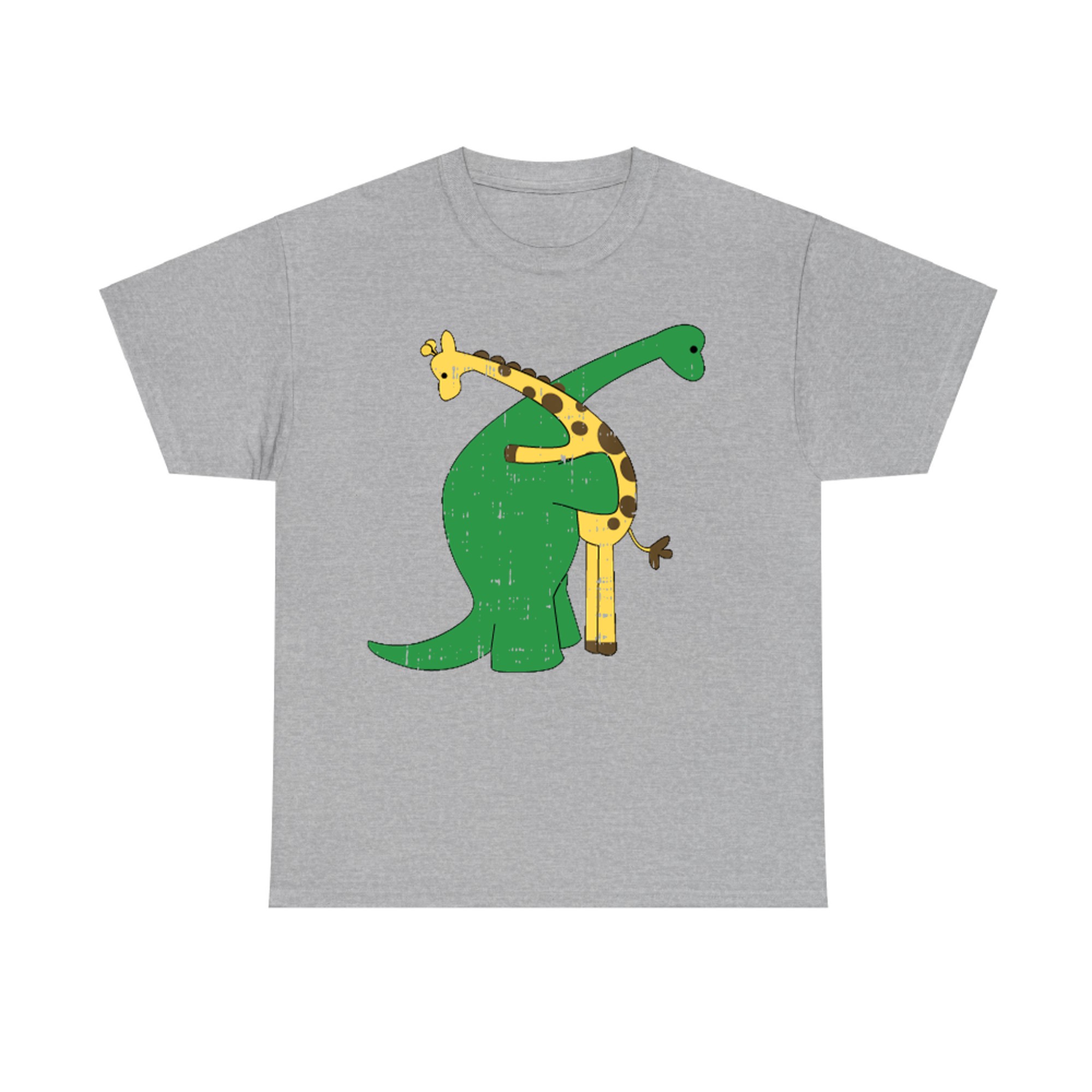 Funny Giraffe Dinosaur Hug Love Dino Animals Safari Halloween T-Shirt