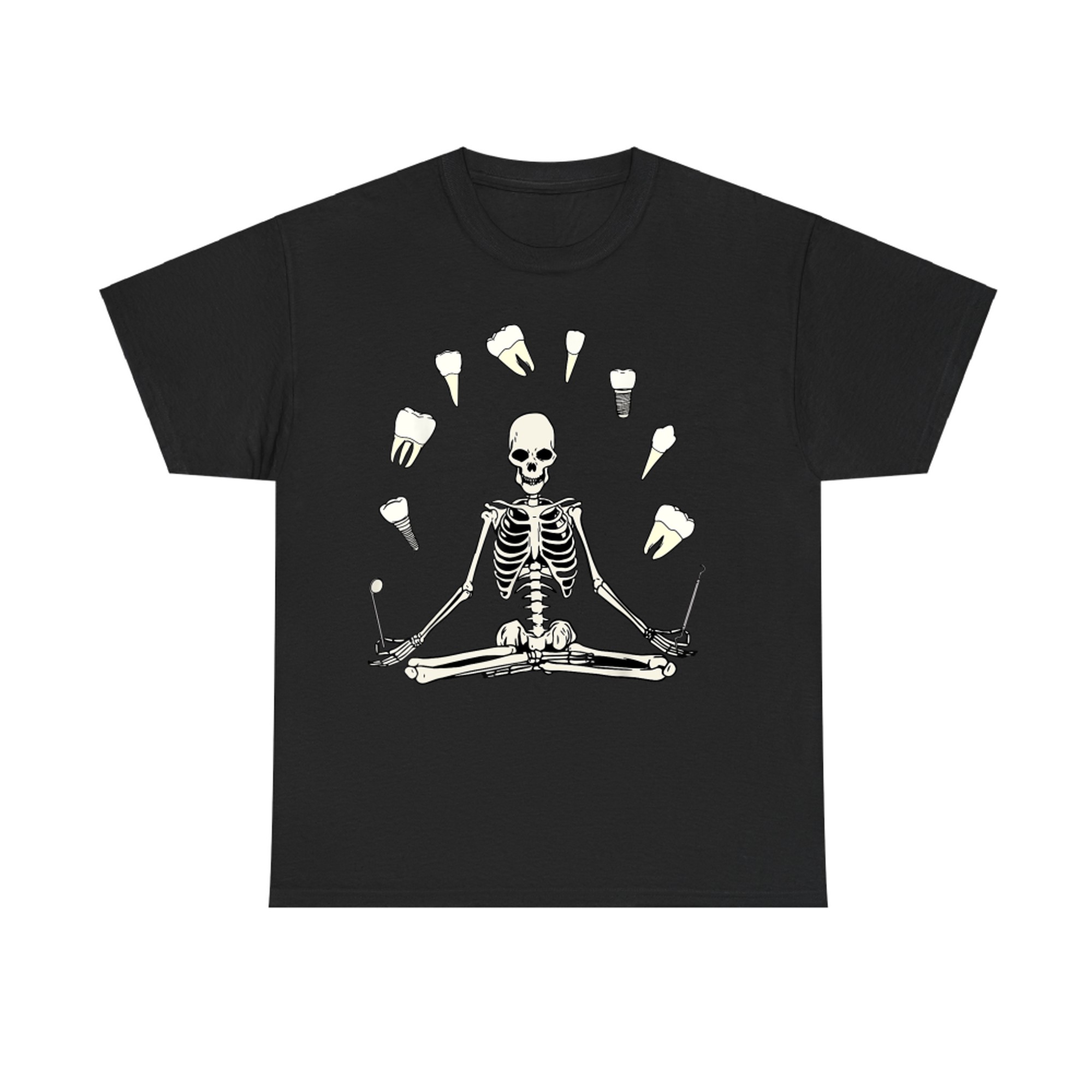 Funny Skeleton Dentist Halloween Dental Yoga T-Shirt