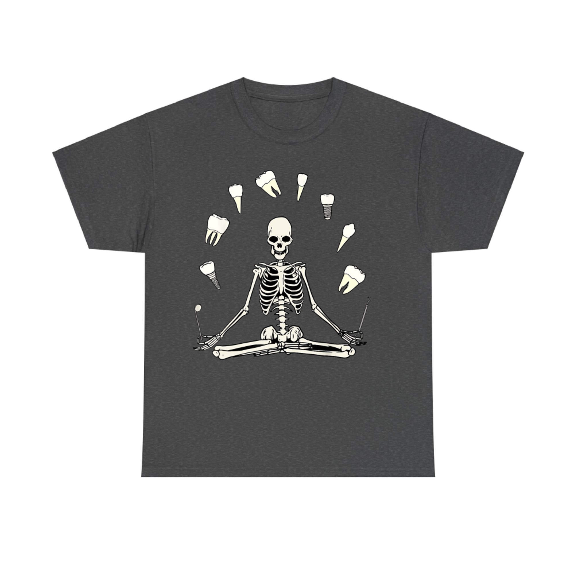 Funny Skeleton Dentist Halloween Dental Yoga T-Shirt