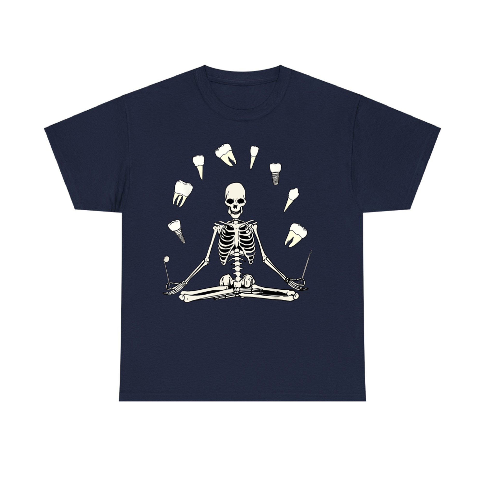 Funny Skeleton Dentist Halloween Dental Yoga T-Shirt