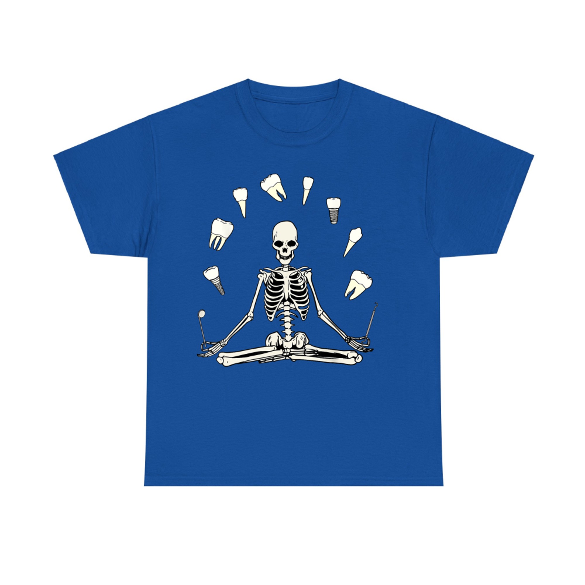 Funny Skeleton Dentist Halloween Dental Yoga T-Shirt