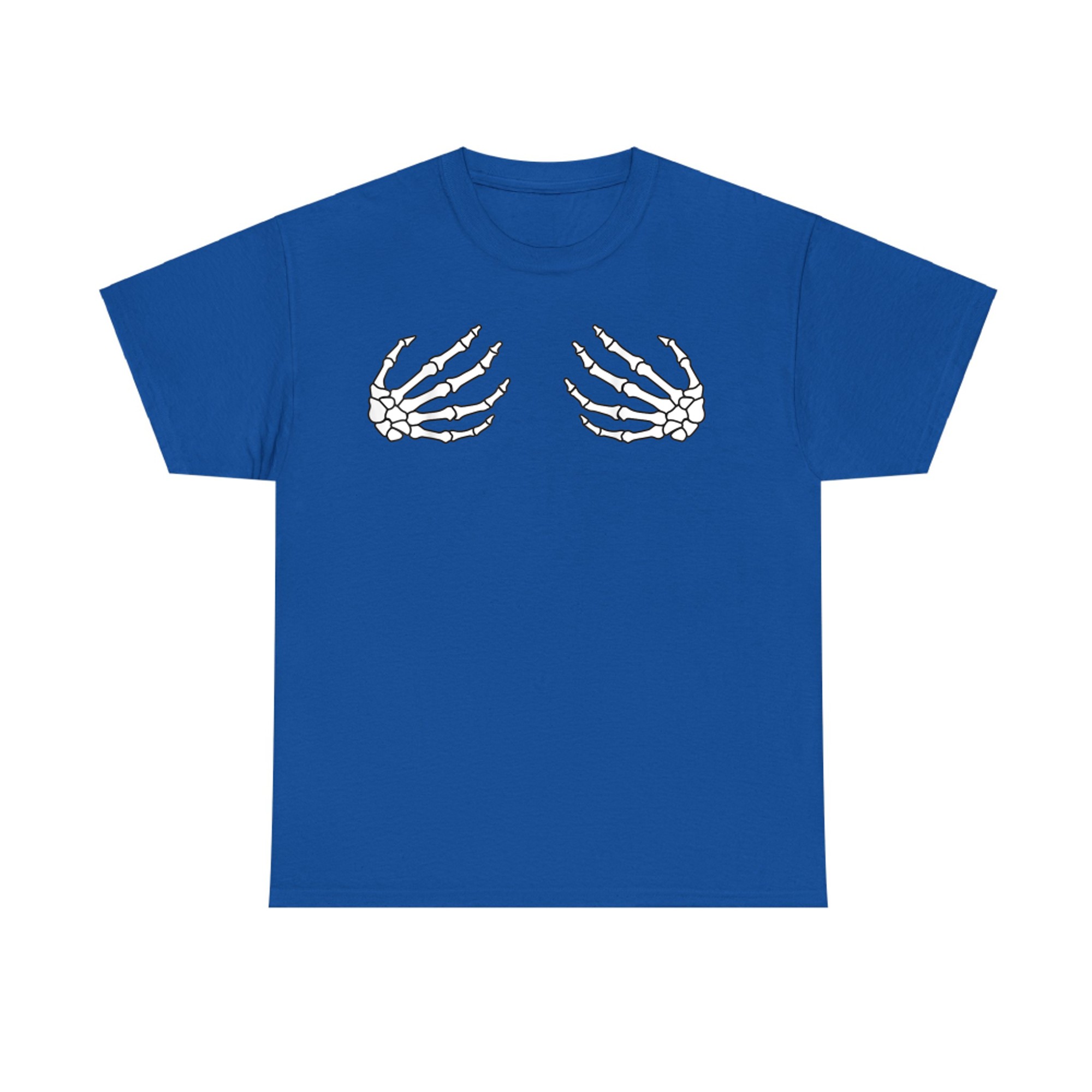 Funny Skeleton Hands Boob Halloween Women’s Spooky T-Shirt