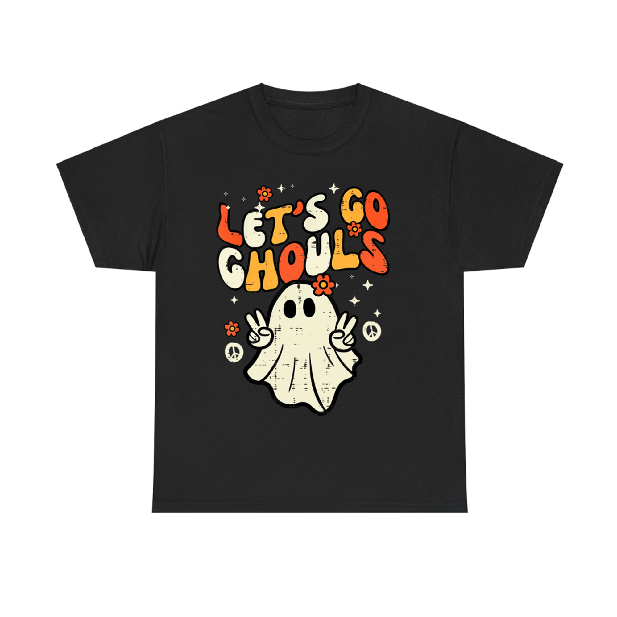 Groovy Ghost Peace Halloween T-Shirt