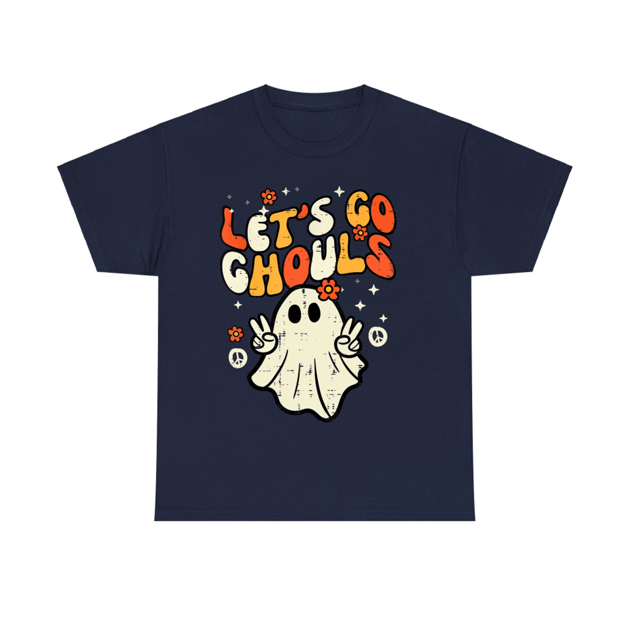 Groovy Ghost Peace Halloween T-Shirt