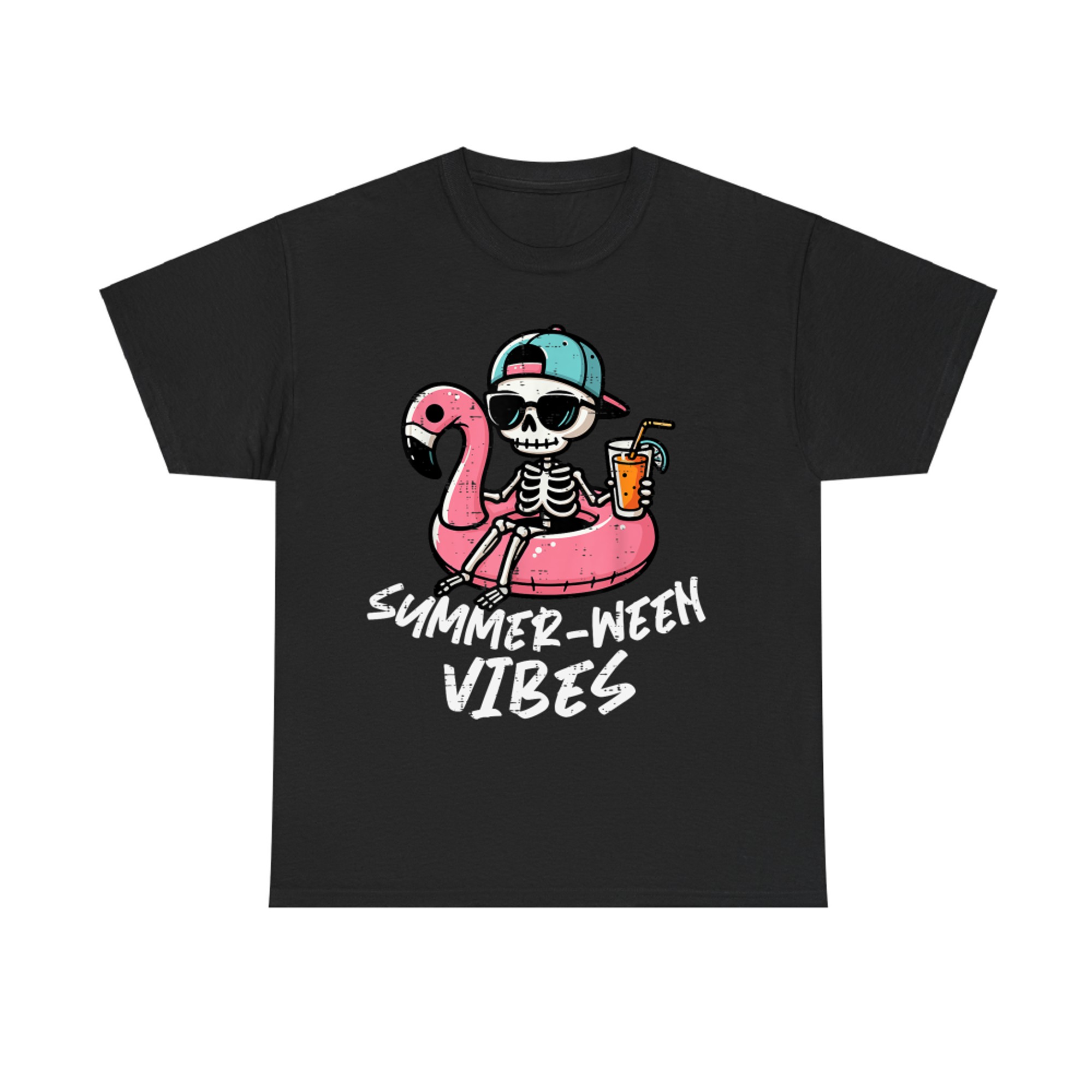 Summer-ween Vibes Skeleton Funny Halloween in Summer Costume T-Shirt