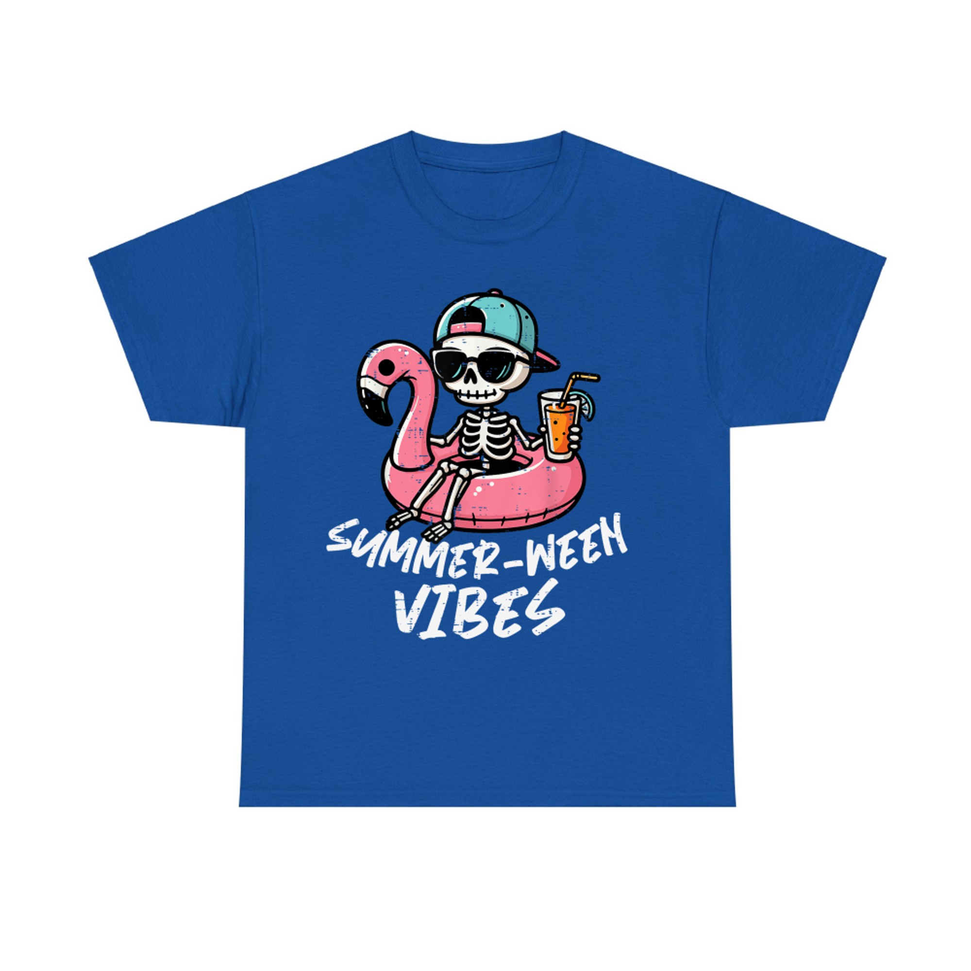Summer-ween Vibes Skeleton Funny Halloween in Summer Costume T-Shirt