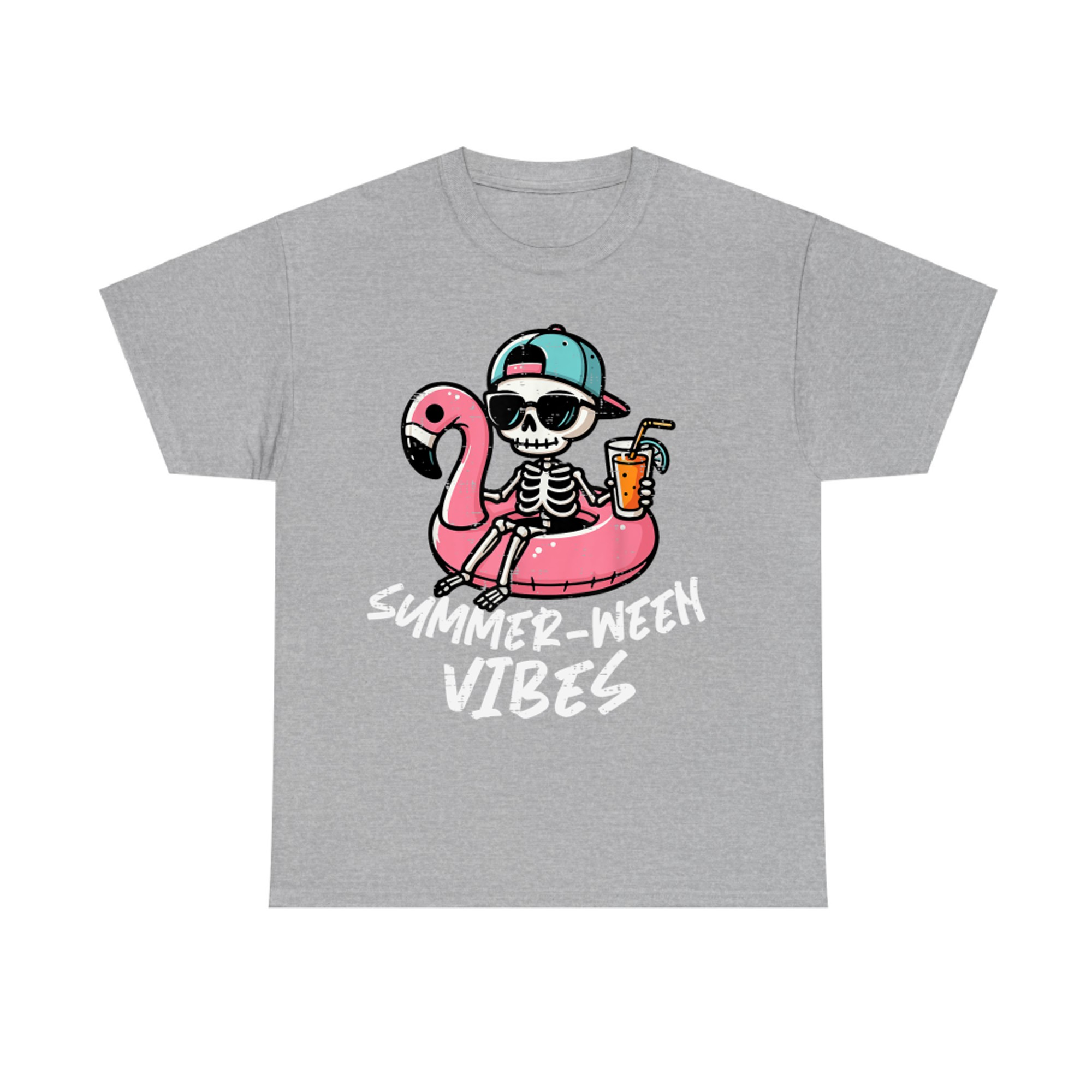 Summer-ween Vibes Skeleton Funny Halloween in Summer Costume T-Shirt