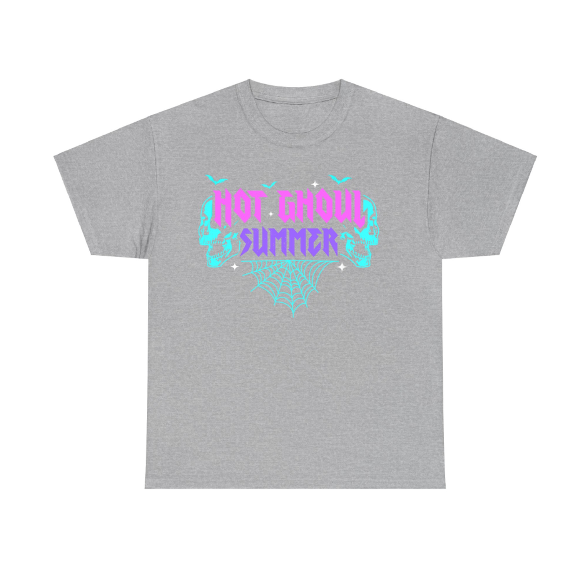 Hot Ghoul Summer Pastel Goth Skull Web Halloween T-Shirt