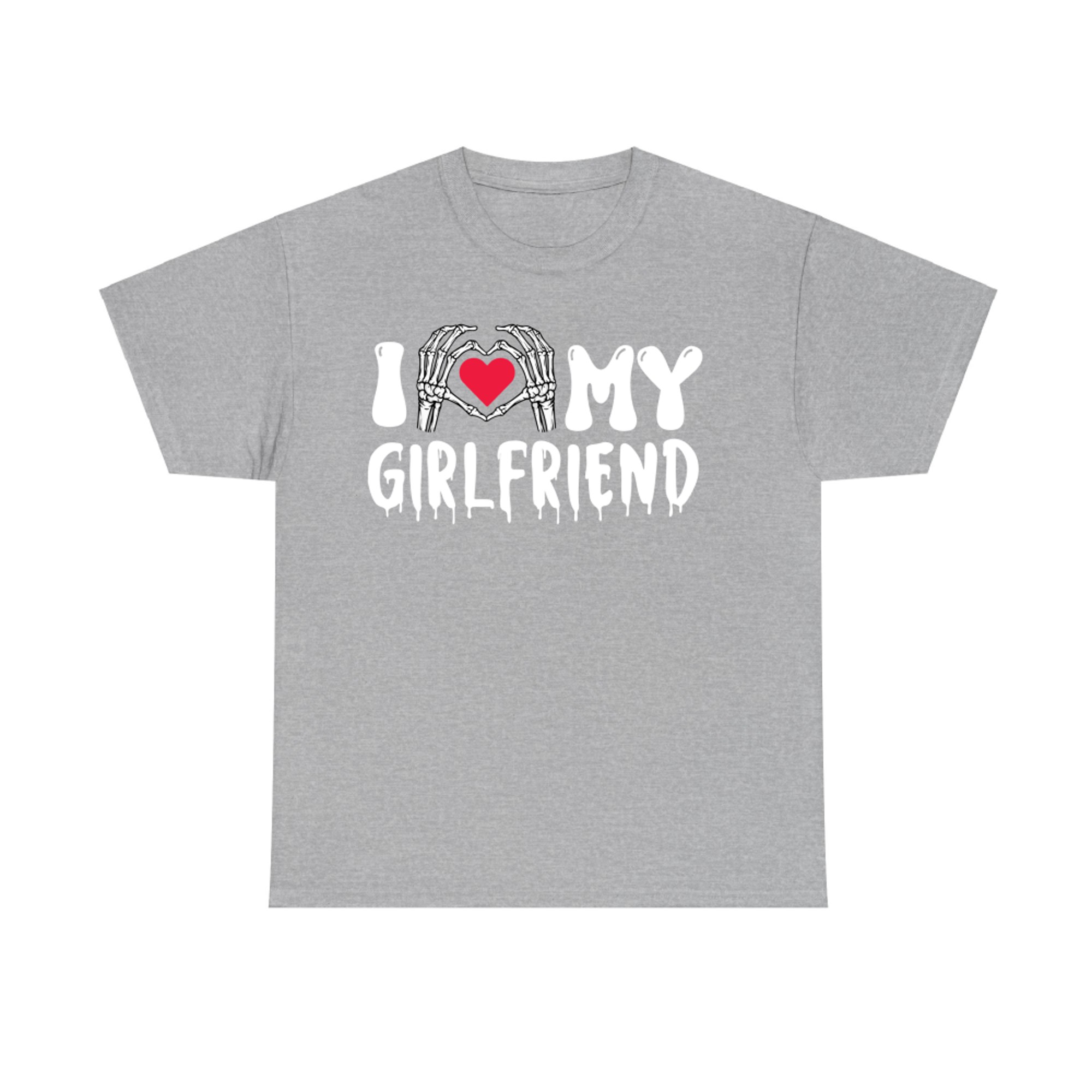 I Love My Girlfriend Skeleton Hands Halloween T-Shirt