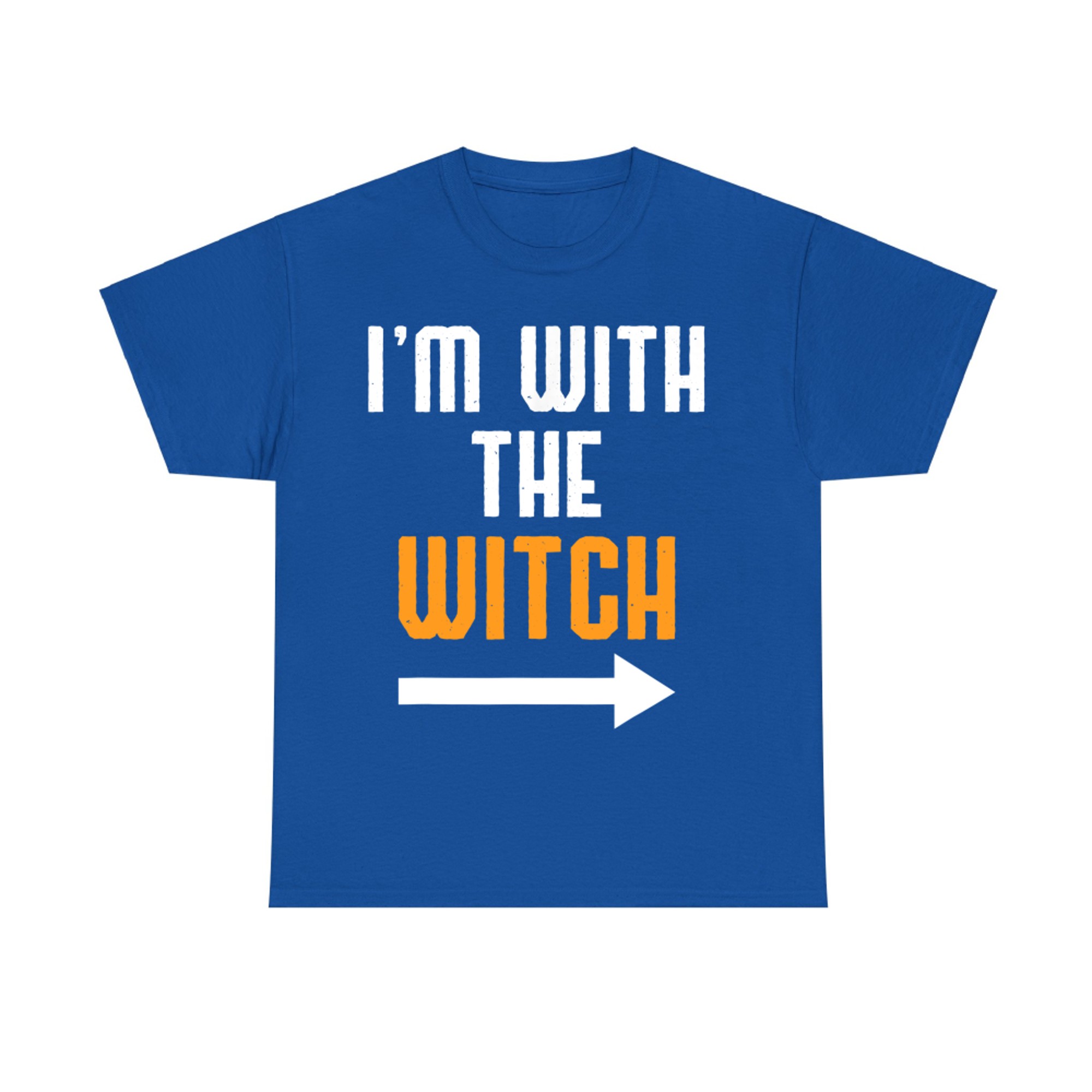 I'm With The Witch Funny Halloween Couple Costume T-Shirt