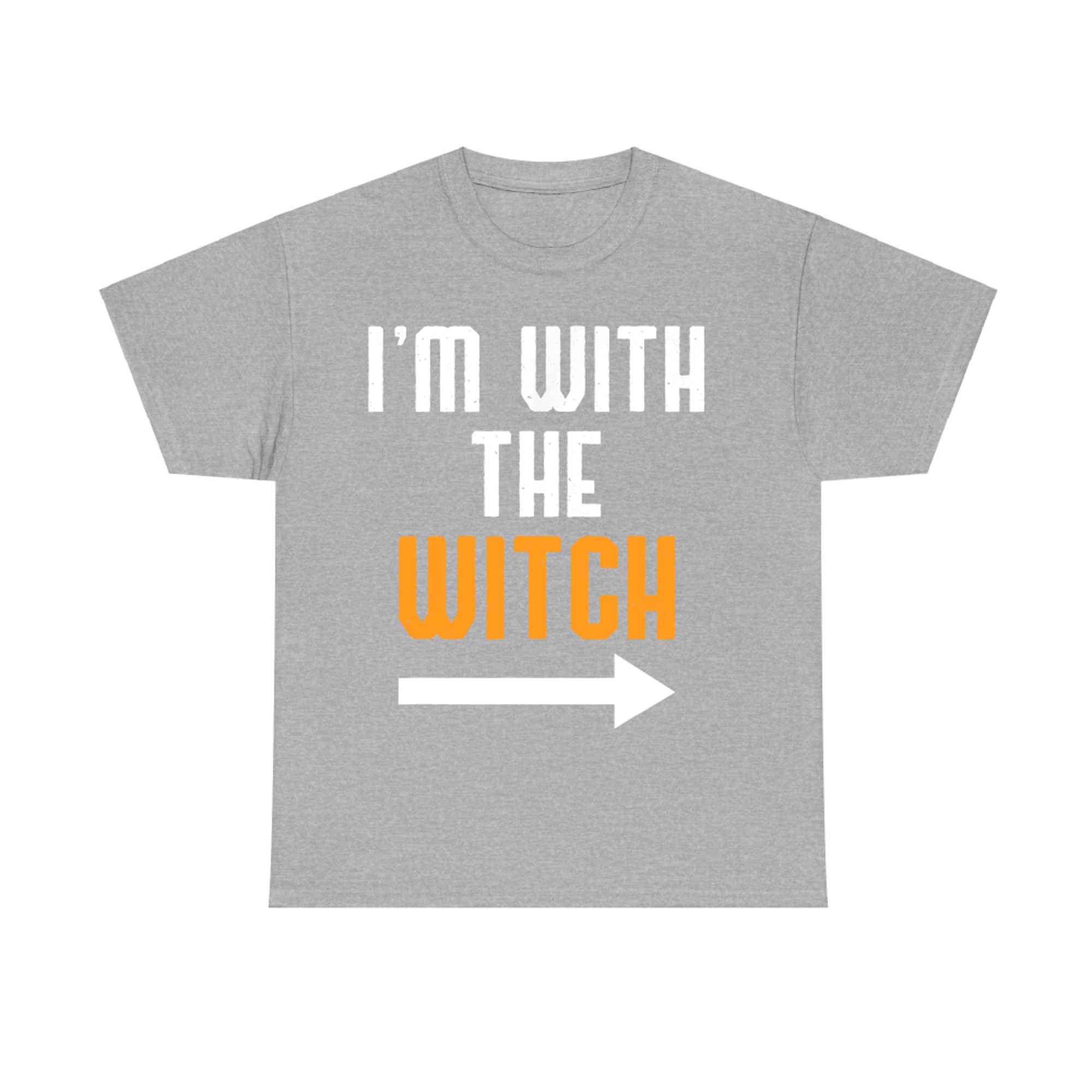I'm With The Witch Funny Halloween Couple Costume T-Shirt