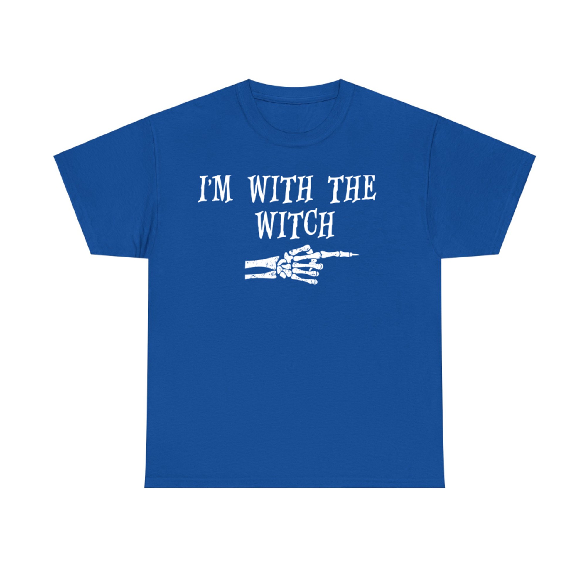 I'm With the Witch Skeleton Hand Halloween Costume T-Shirt