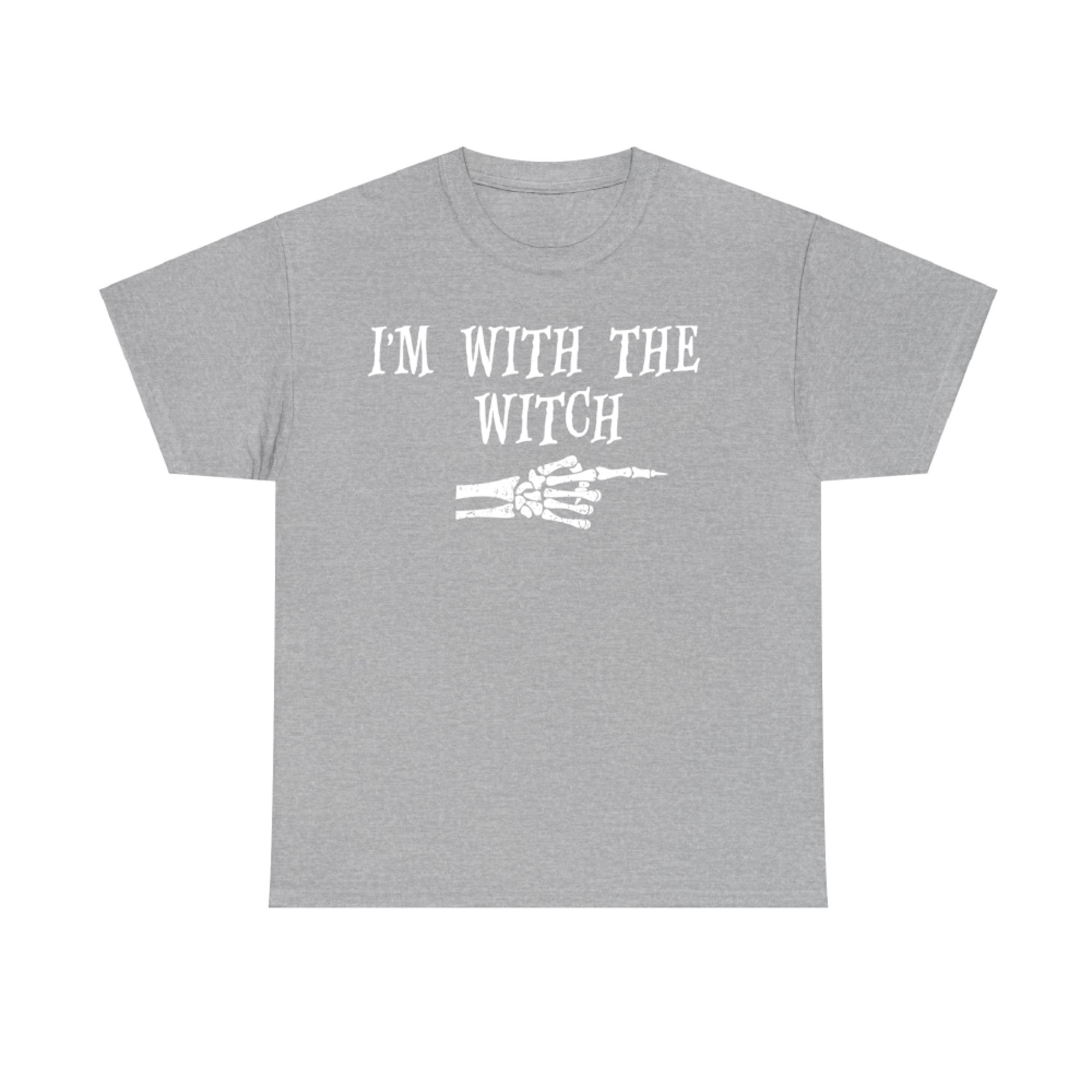 I'm With the Witch Skeleton Hand Halloween Costume T-Shirt
