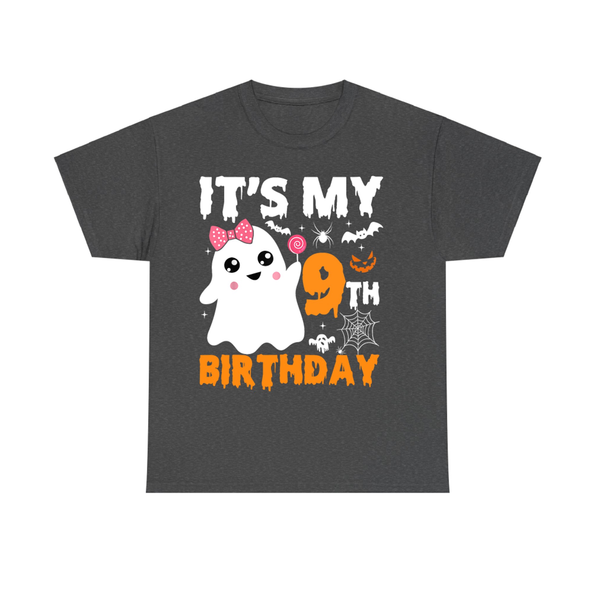 It's My 9th Birthday Years Old Ghost Pumpkin Halloween T-Shirt