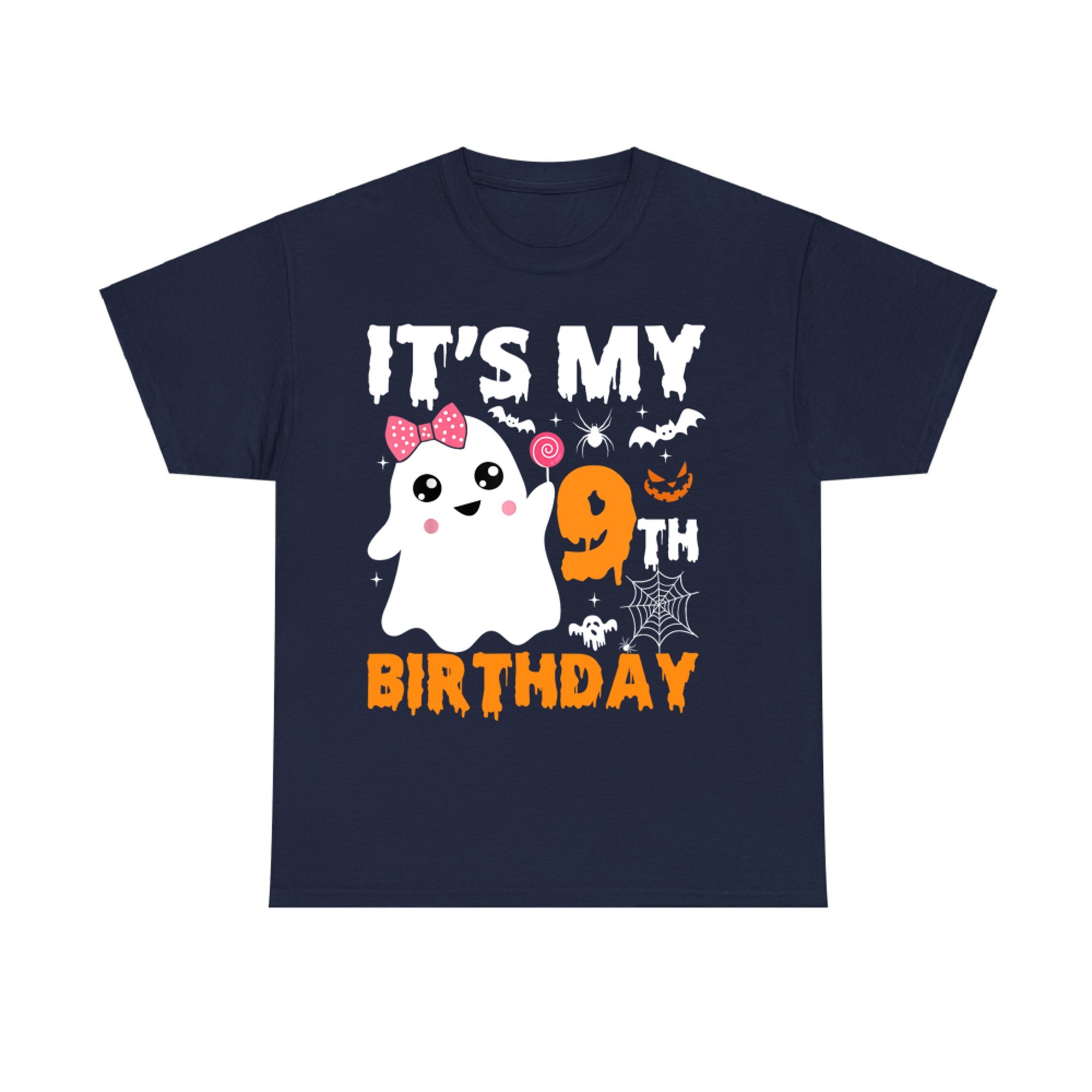 It's My 9th Birthday Years Old Ghost Pumpkin Halloween T-Shirt