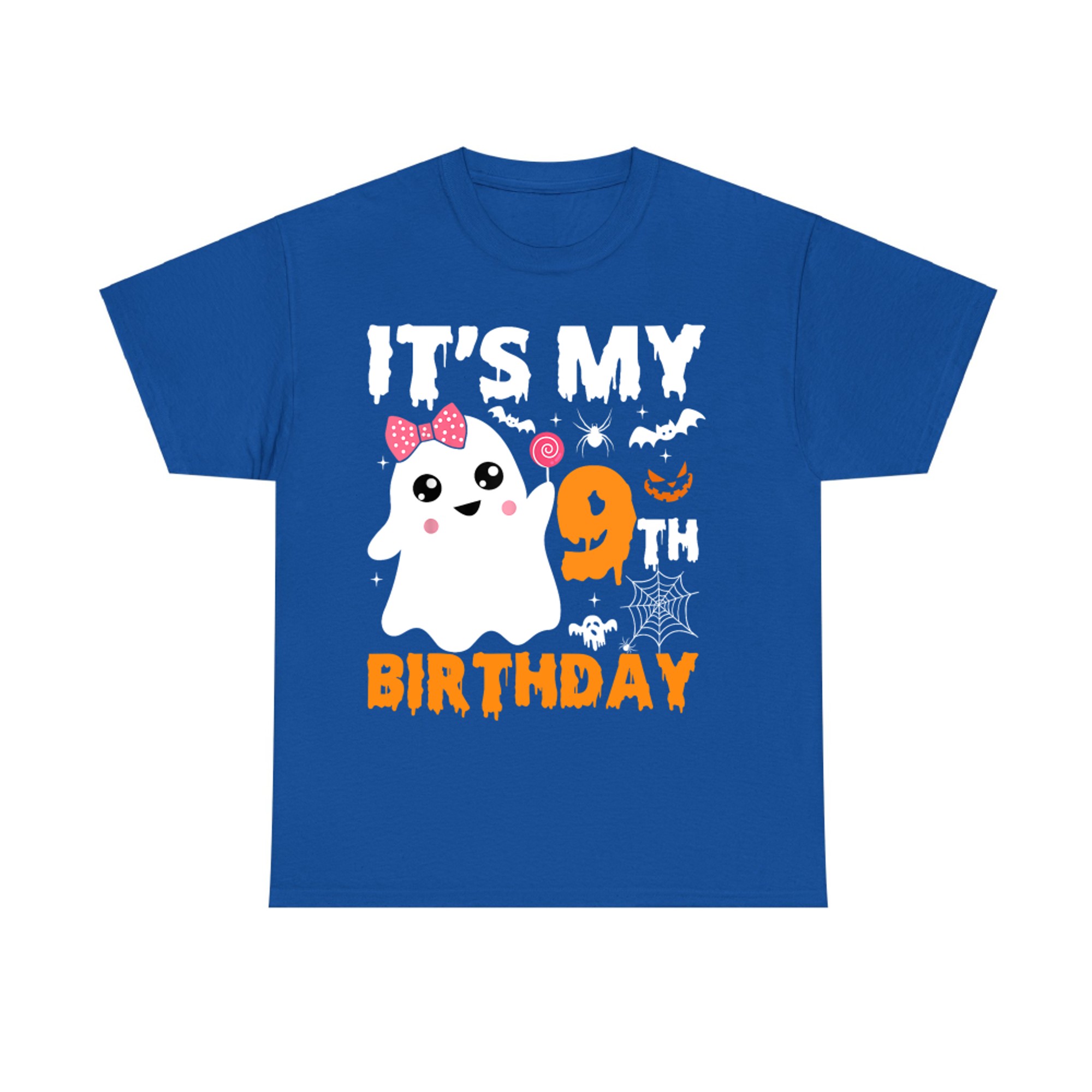 It's My 9th Birthday Years Old Ghost Pumpkin Halloween T-Shirt