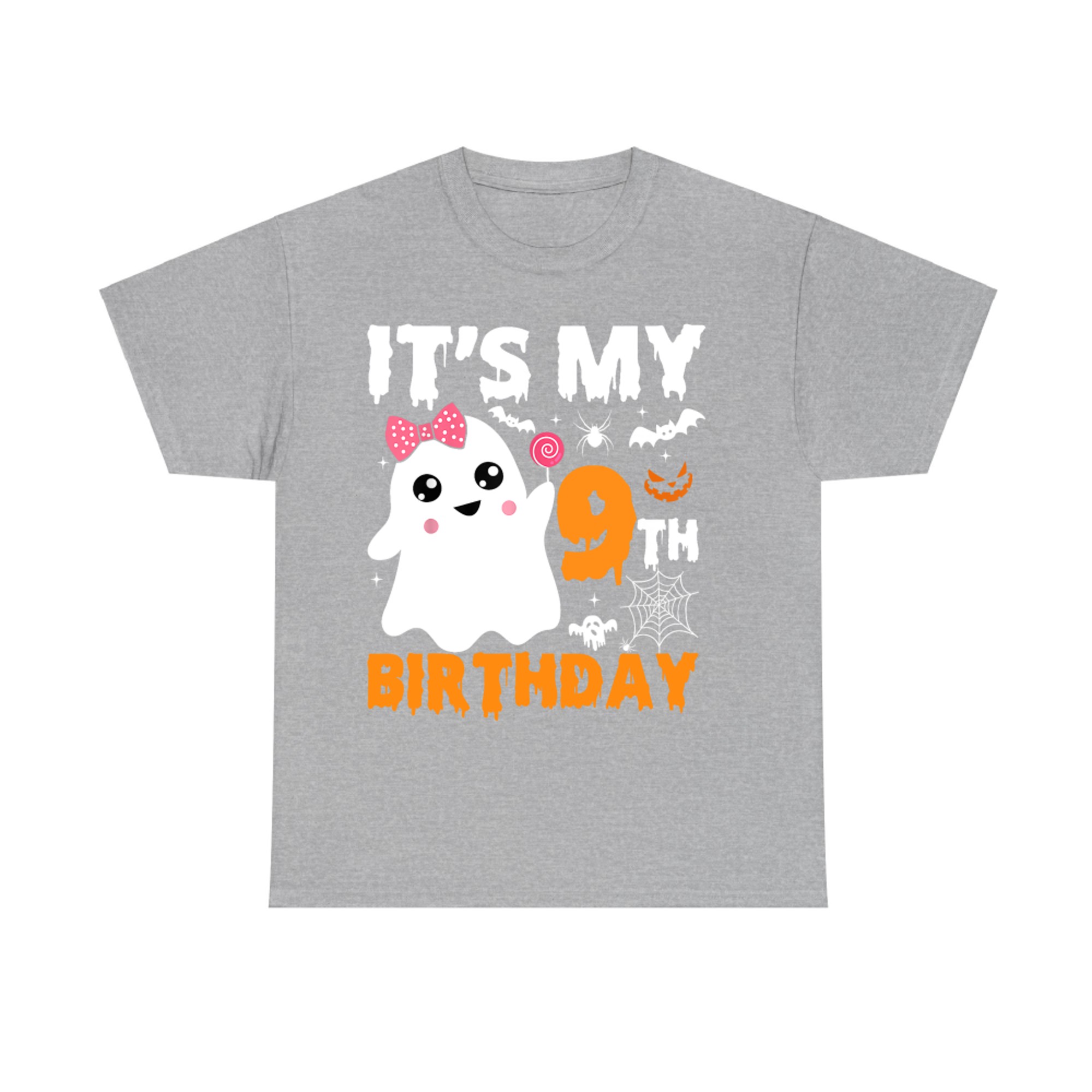 It's My 9th Birthday Years Old Ghost Pumpkin Halloween T-Shirt