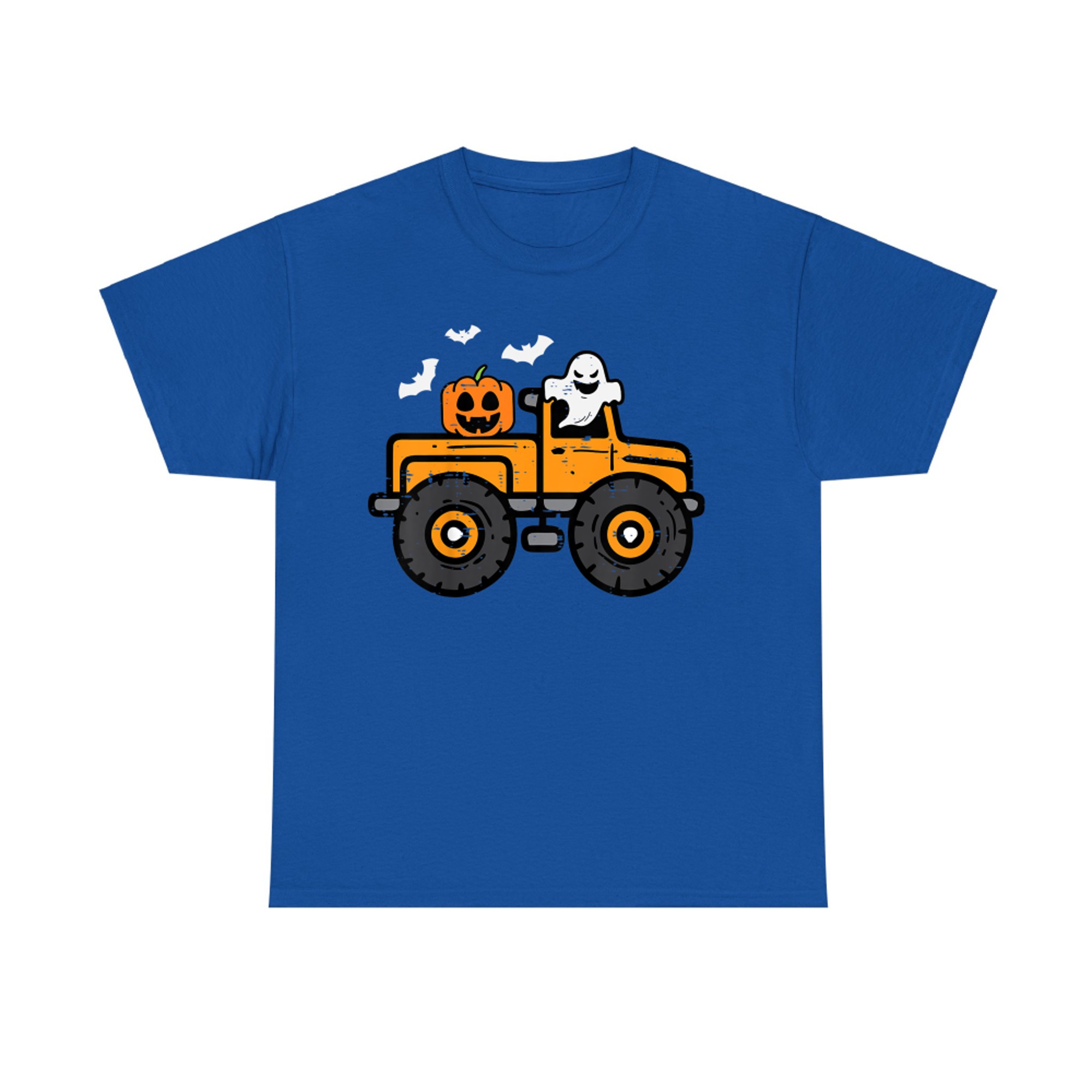 Monster Truck Pumpkin Ghost Halloween T-Shirt
