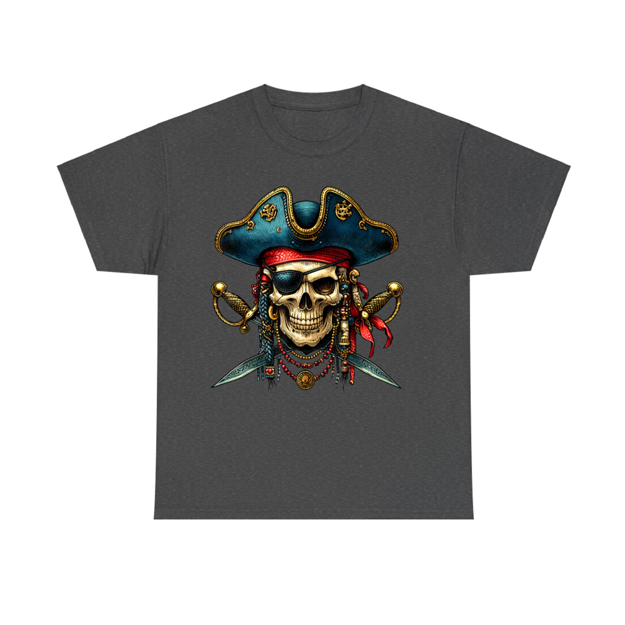 Pirate Skull with Swords Halloween Costume T-Shirt