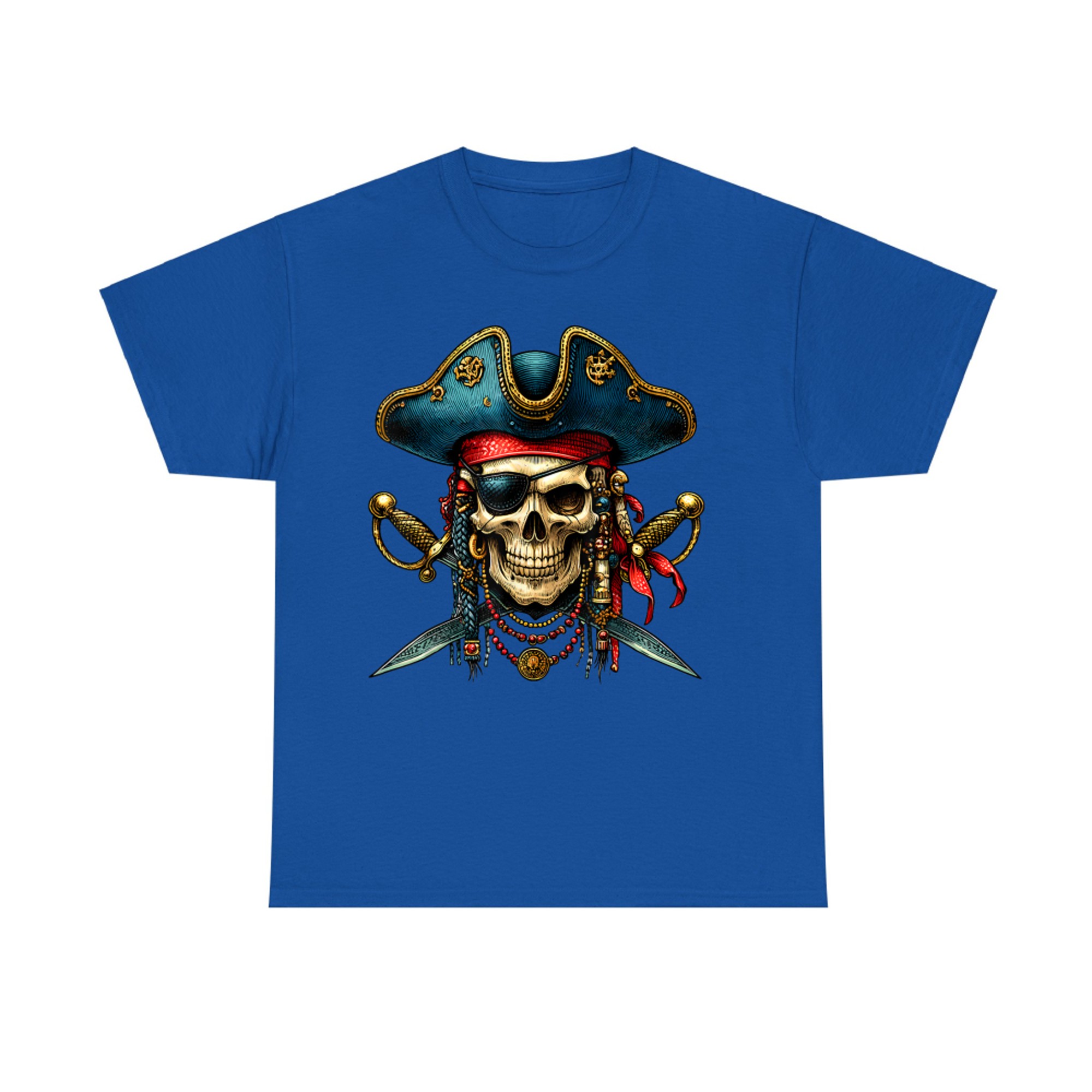 Pirate Skull with Swords Halloween Costume T-Shirt