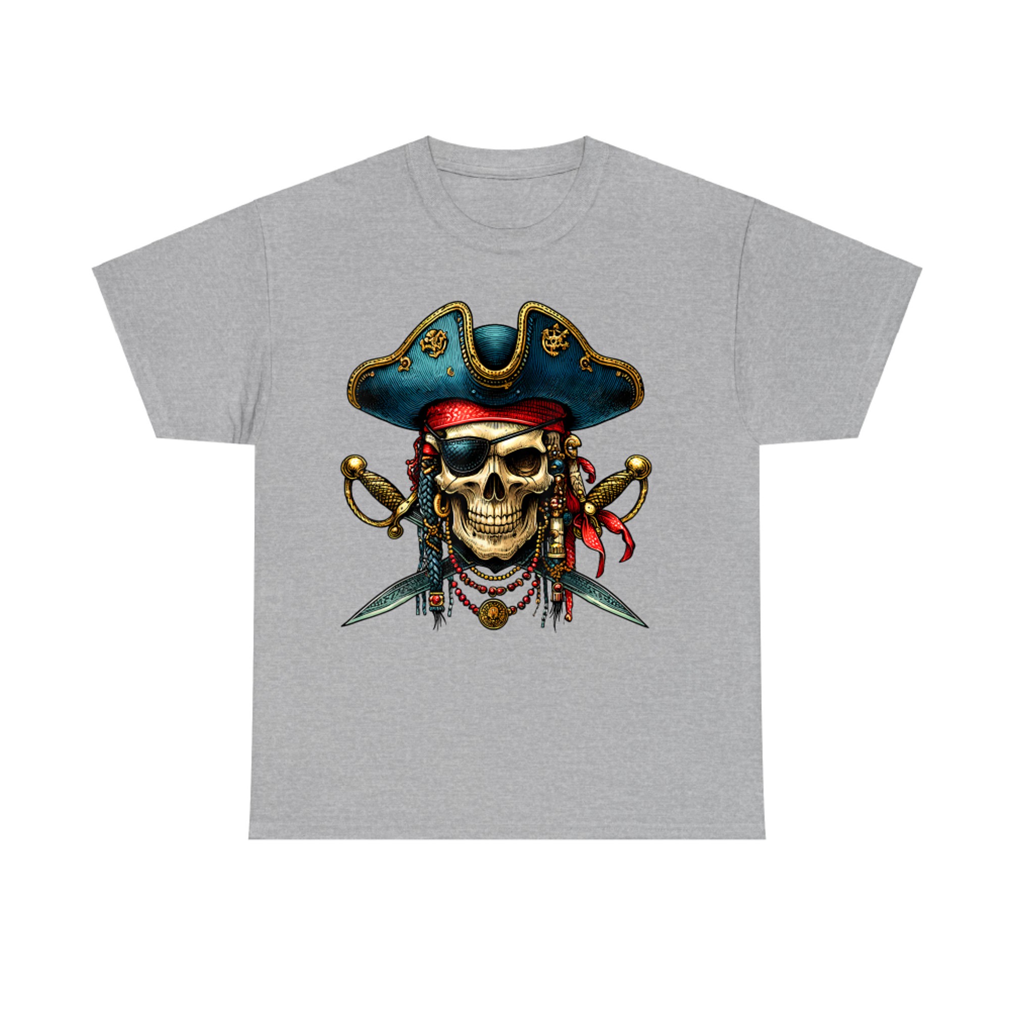 Pirate Skull with Swords Halloween Costume T-Shirt
