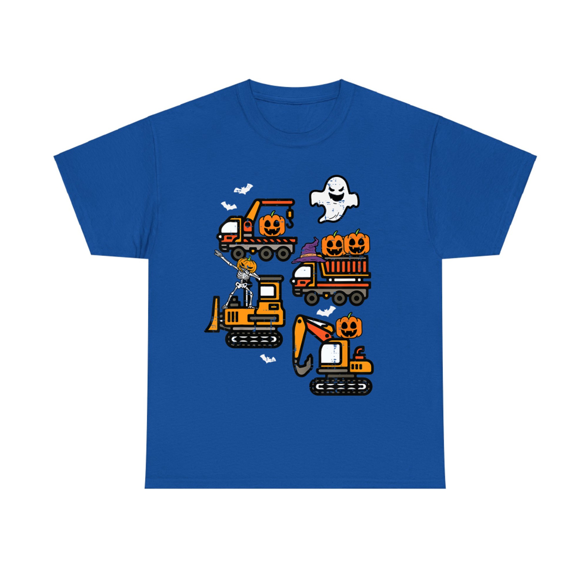 Spooky Construction Trucks Halloween T-Shirt