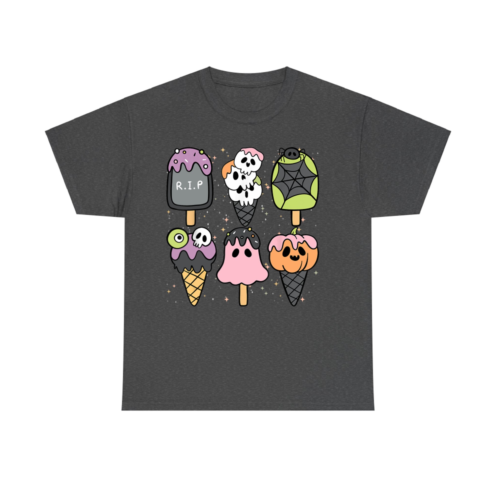 Spooky Cute Halloween Ice Cream Popsicle Kawaii Ghost T-Shirt