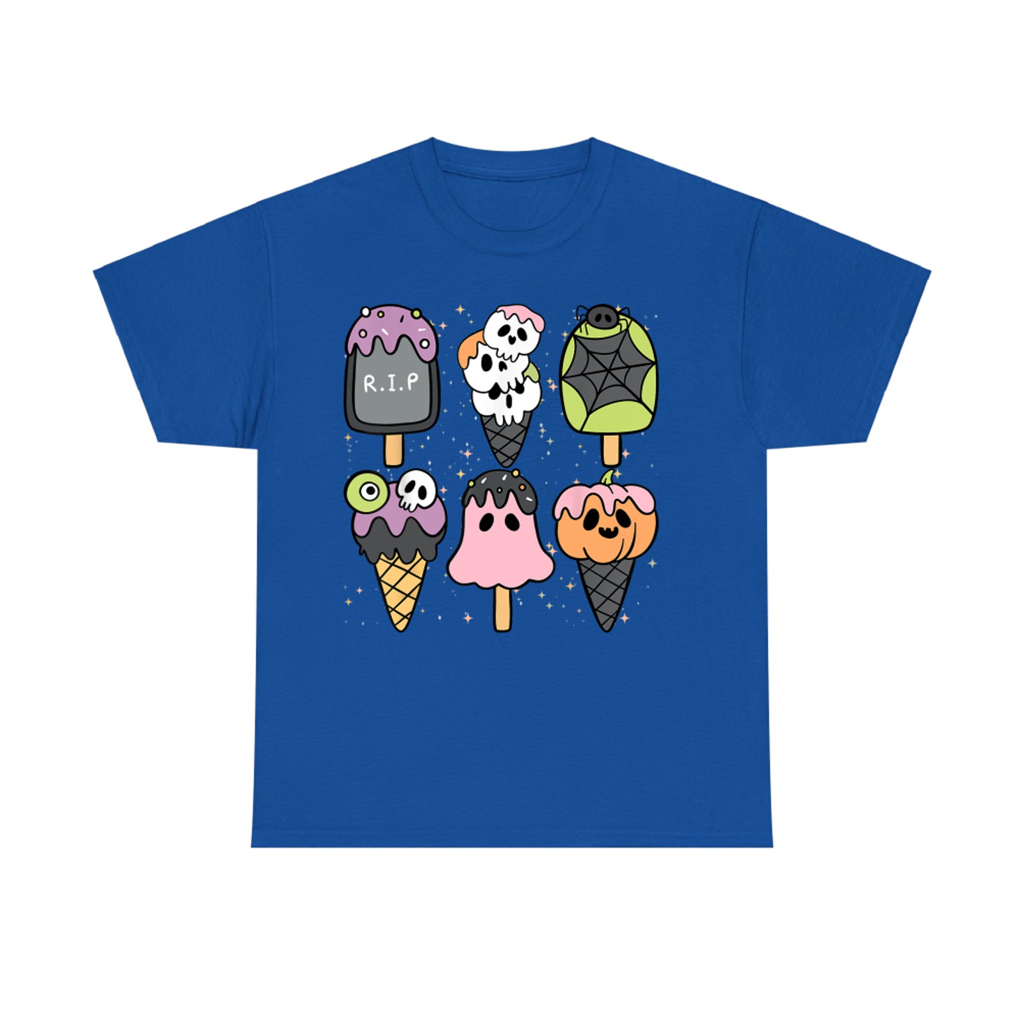 Spooky Cute Halloween Ice Cream Popsicle Kawaii Ghost T-Shirt